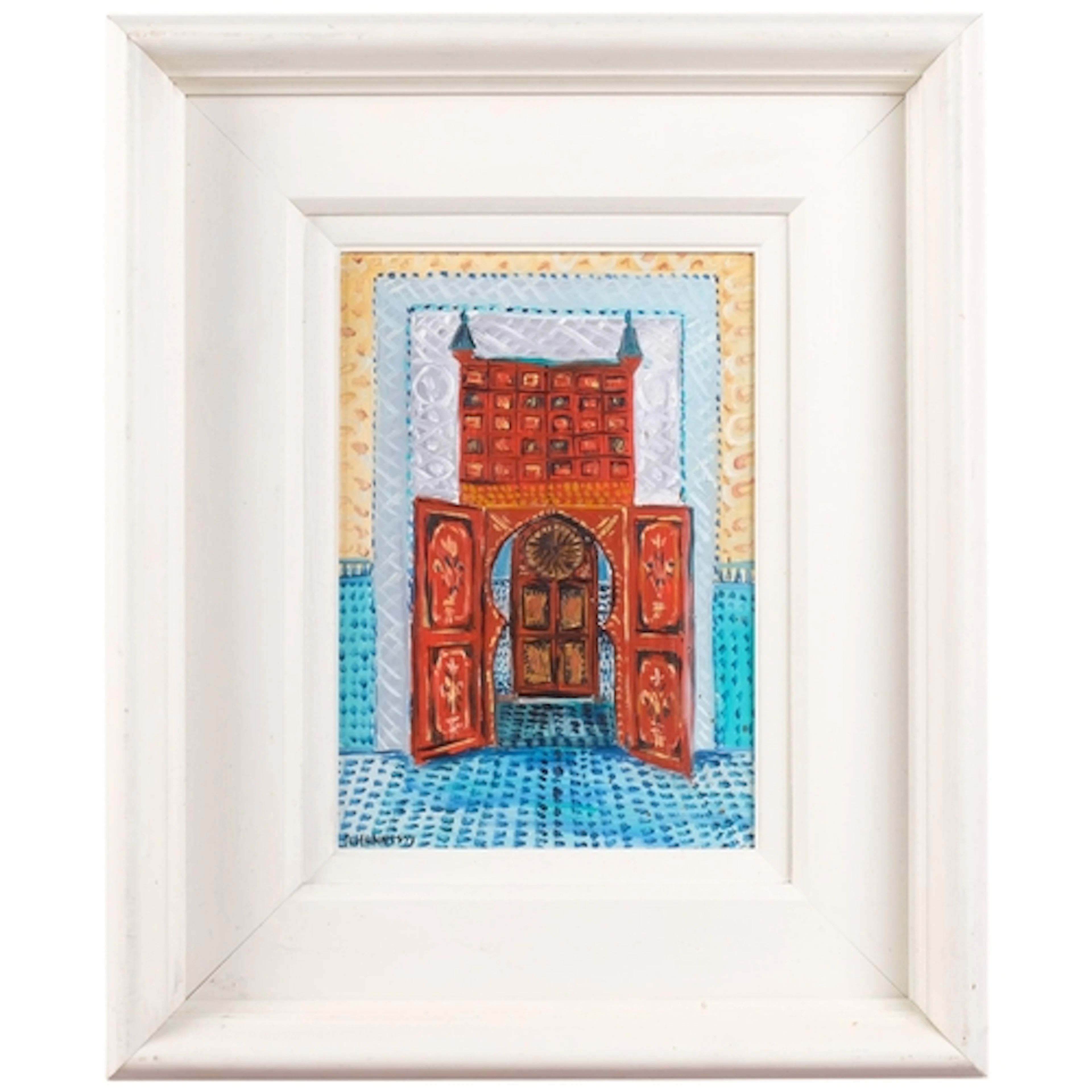 Kate Hennessy, Irish, North African intrior scene, oil on bo...