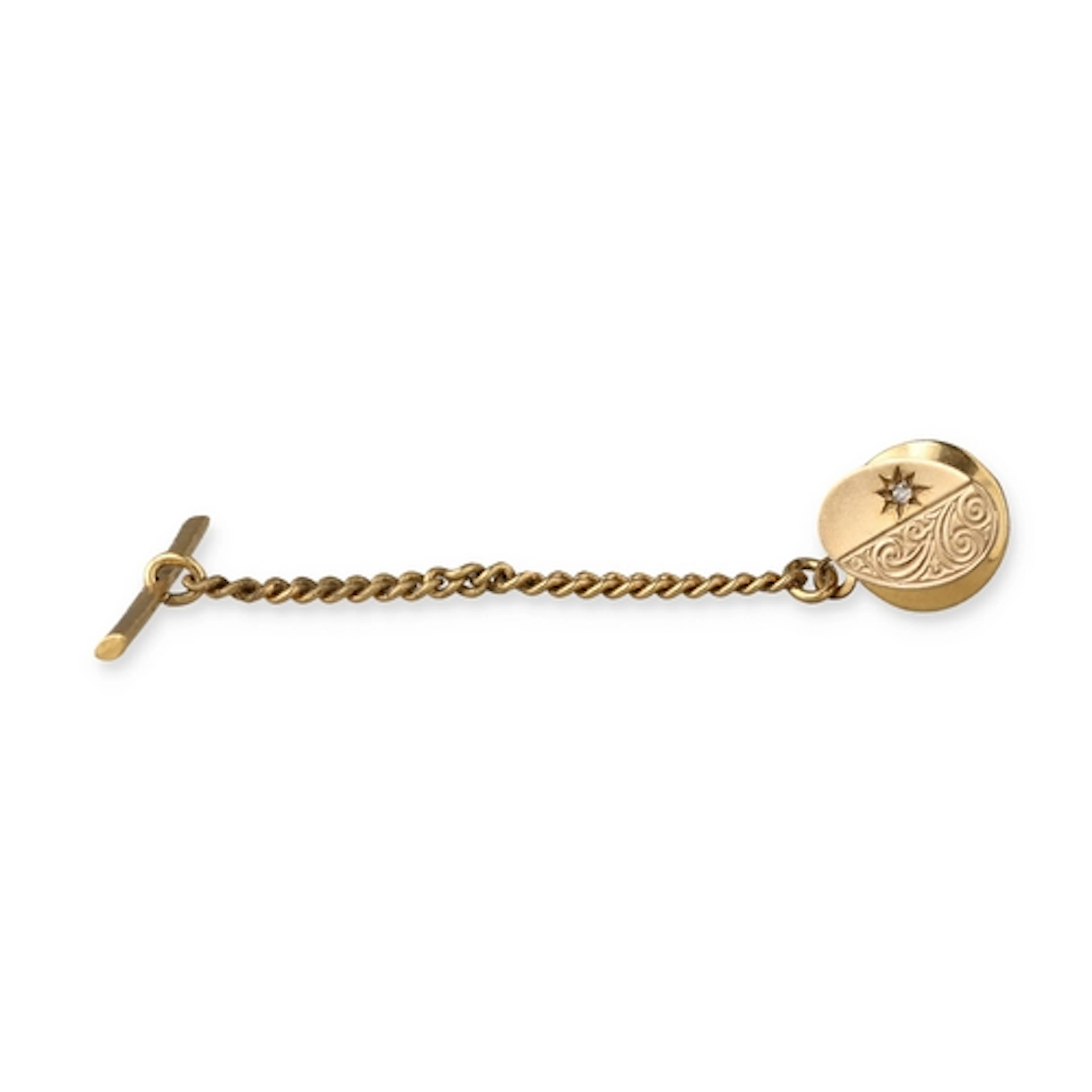 AN ANTIQUE 9 CARAT GOLD CUFFLINK Weight: 2.8gms...