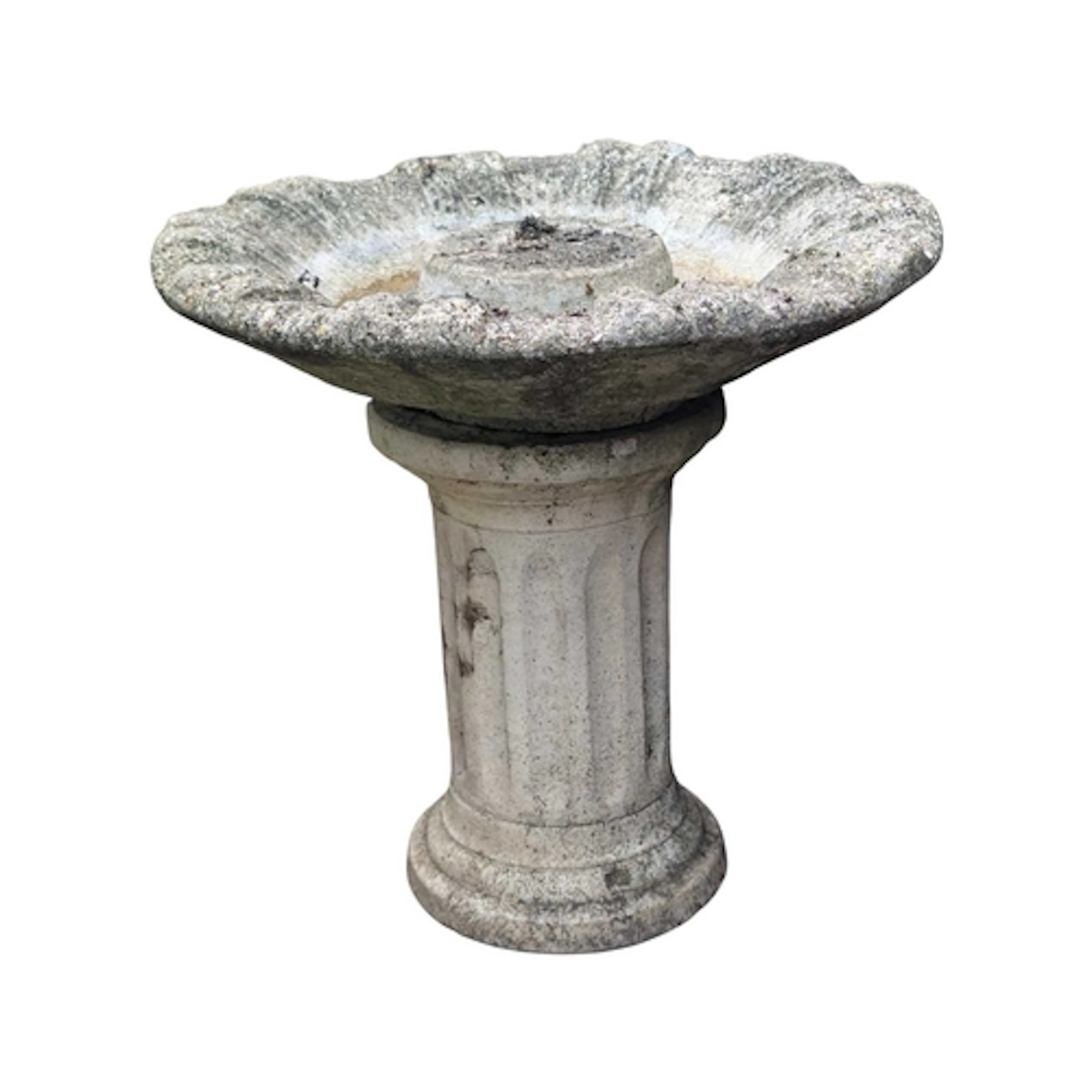 A collection of as found garden outdoor stone pillars, colum...