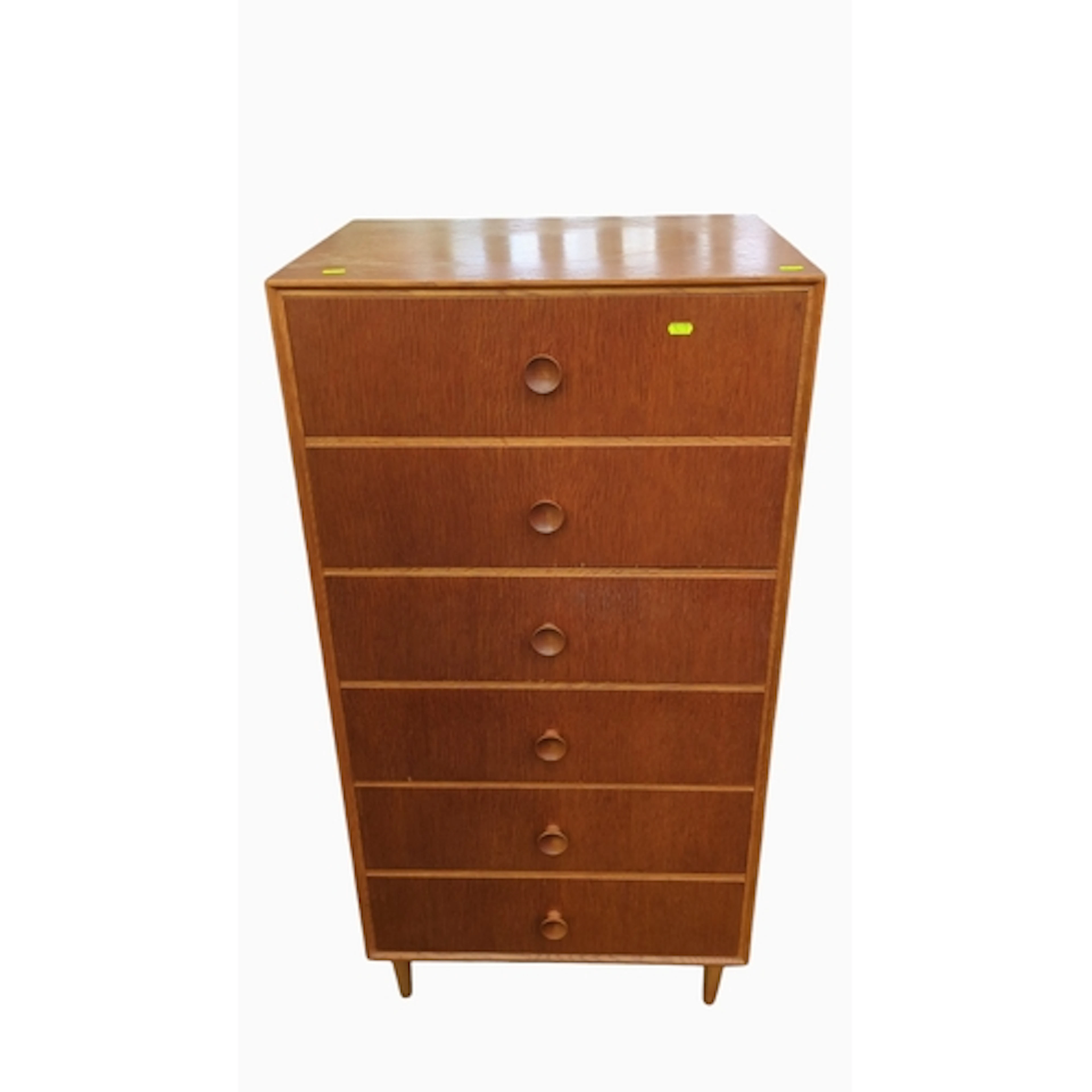 Meredew mid-century chest of drawers, with oak-veneered fron...