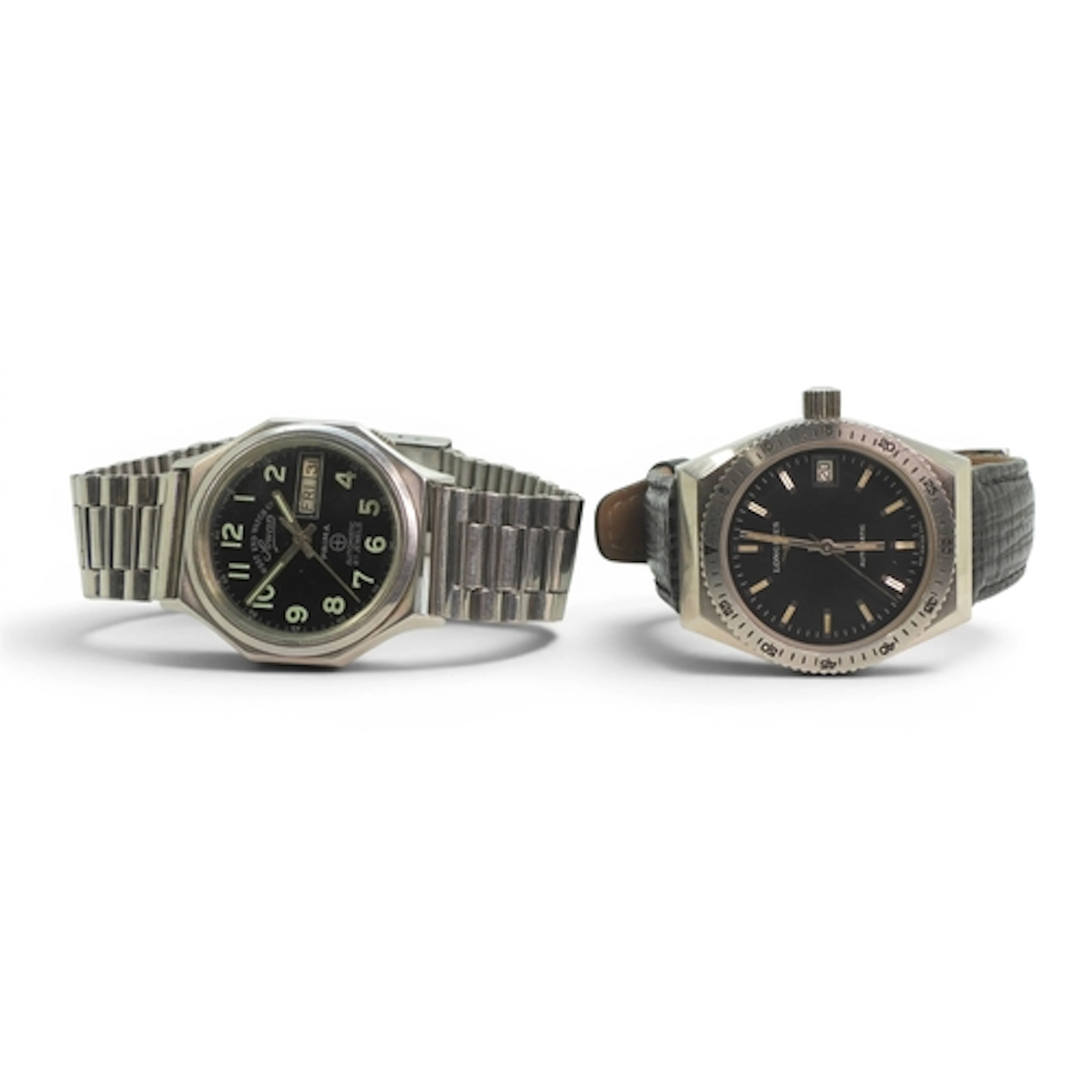 TWO AUTOMATIC WATCHES A Longines Skin Diver automatic, with ...
