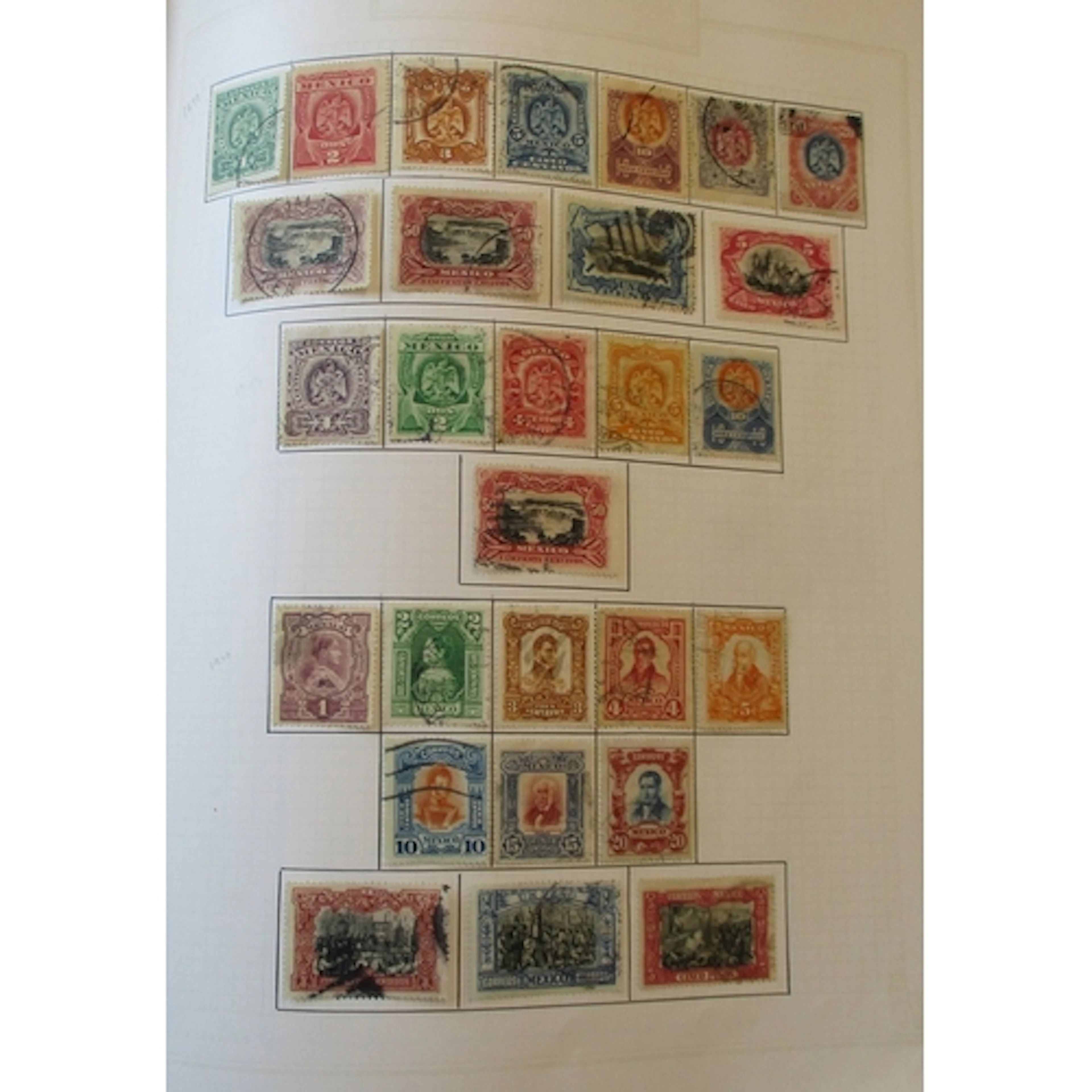 Mexico. Mainly used collection in a Kabe and Scott album and...