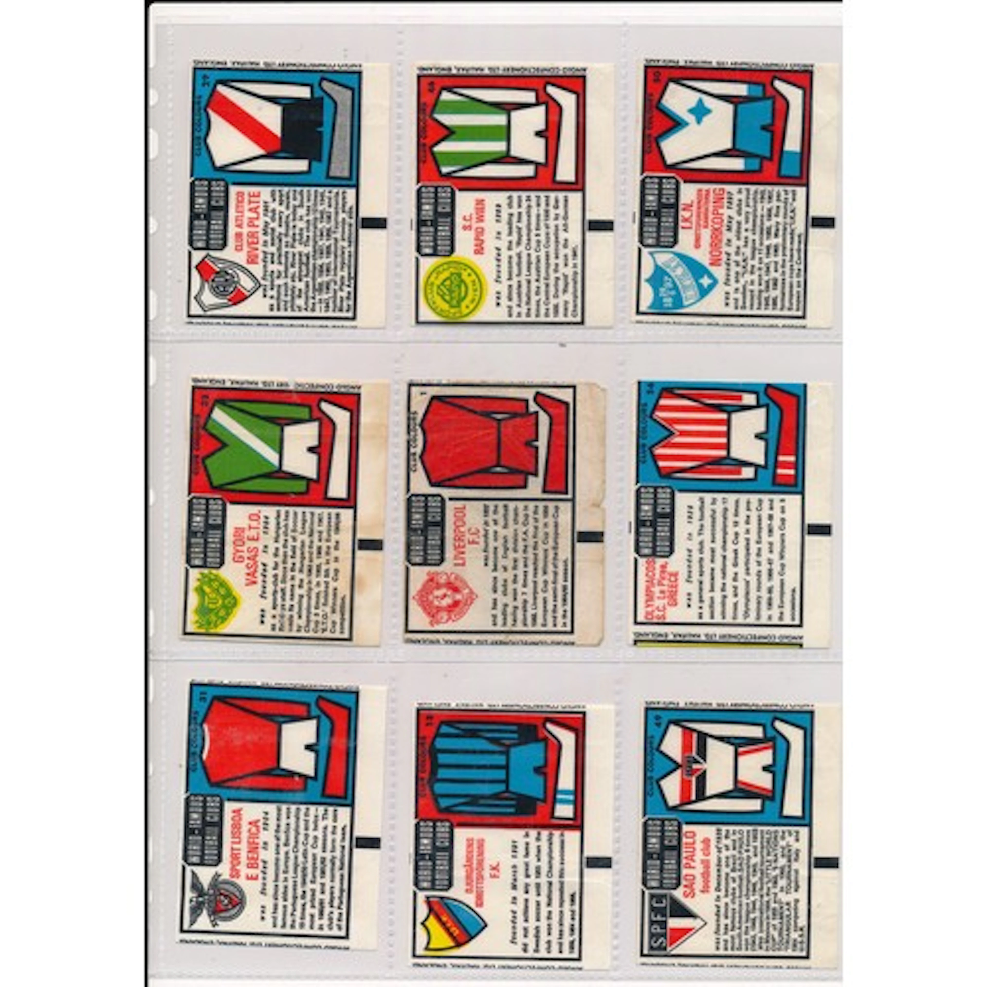 Vintage soccer cards, 1970 Anglo American Gum, World Famous ...