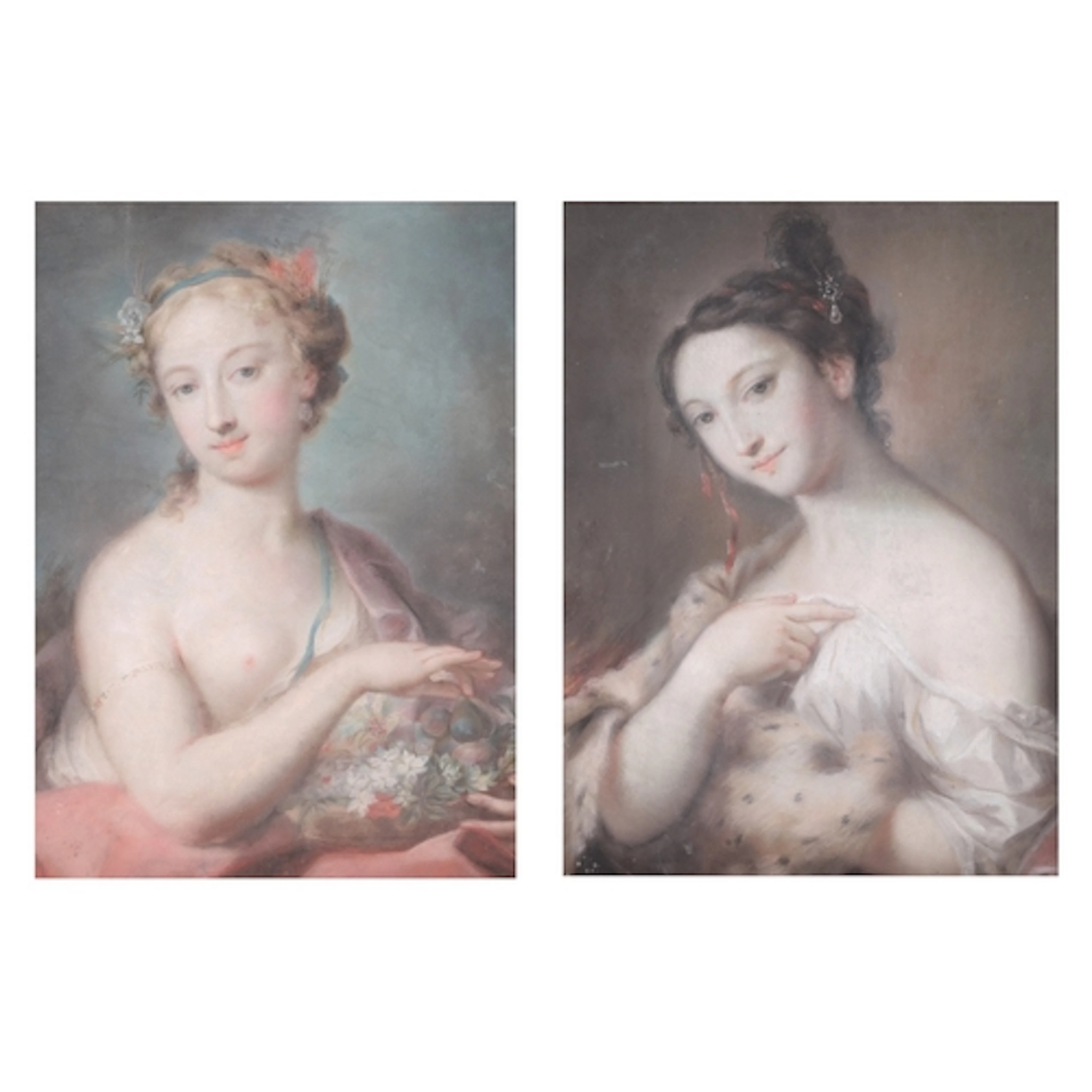 After Rosalba Carriera (Italian, 1675-1757) 'Flora, half-le...