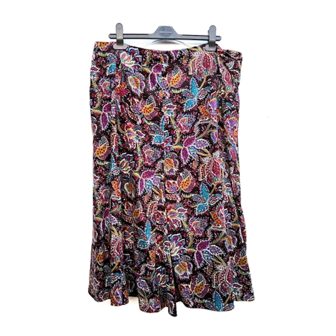 An East corduroy skirt with floral print, size 16; together ...