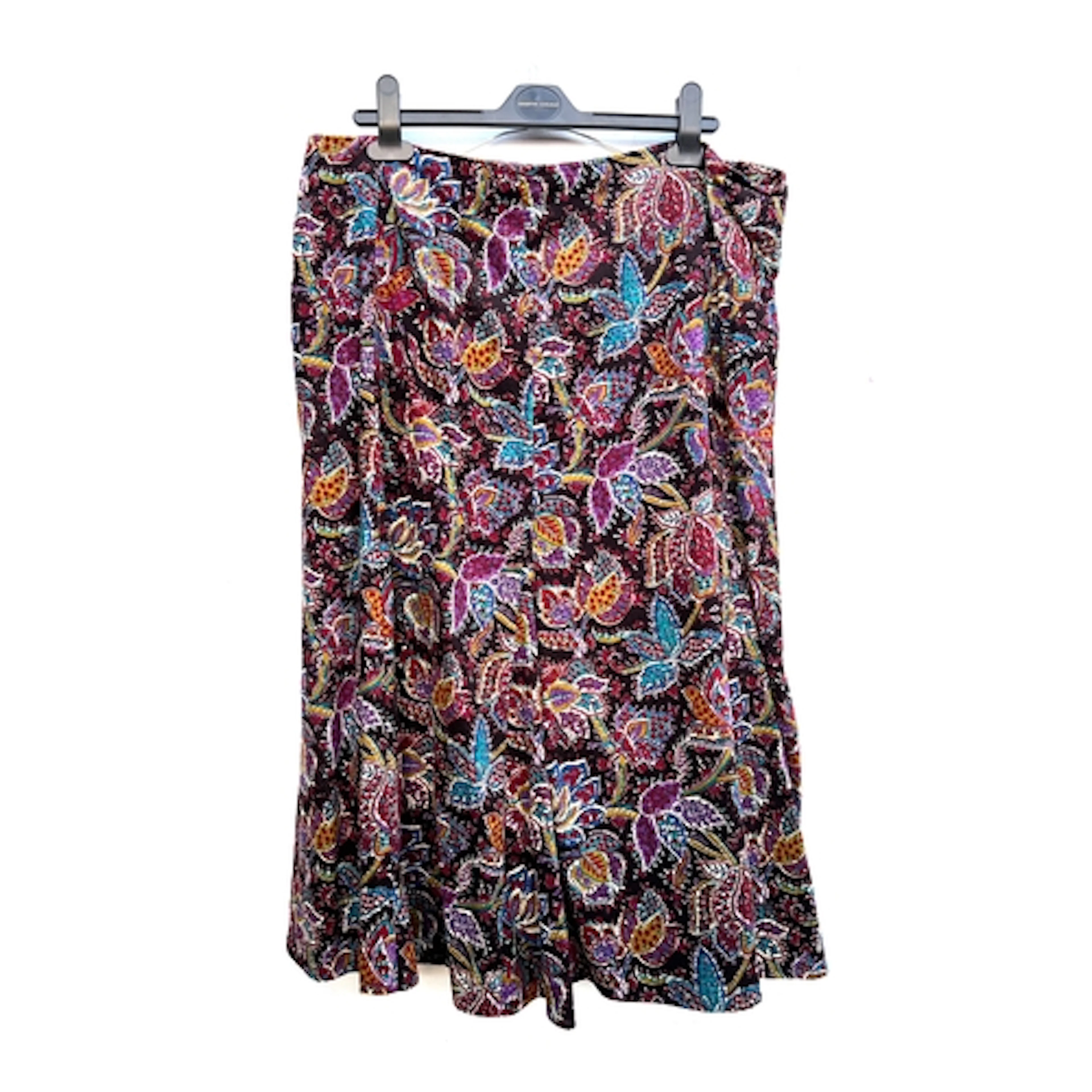 An East corduroy skirt with floral print, size 16; together ...