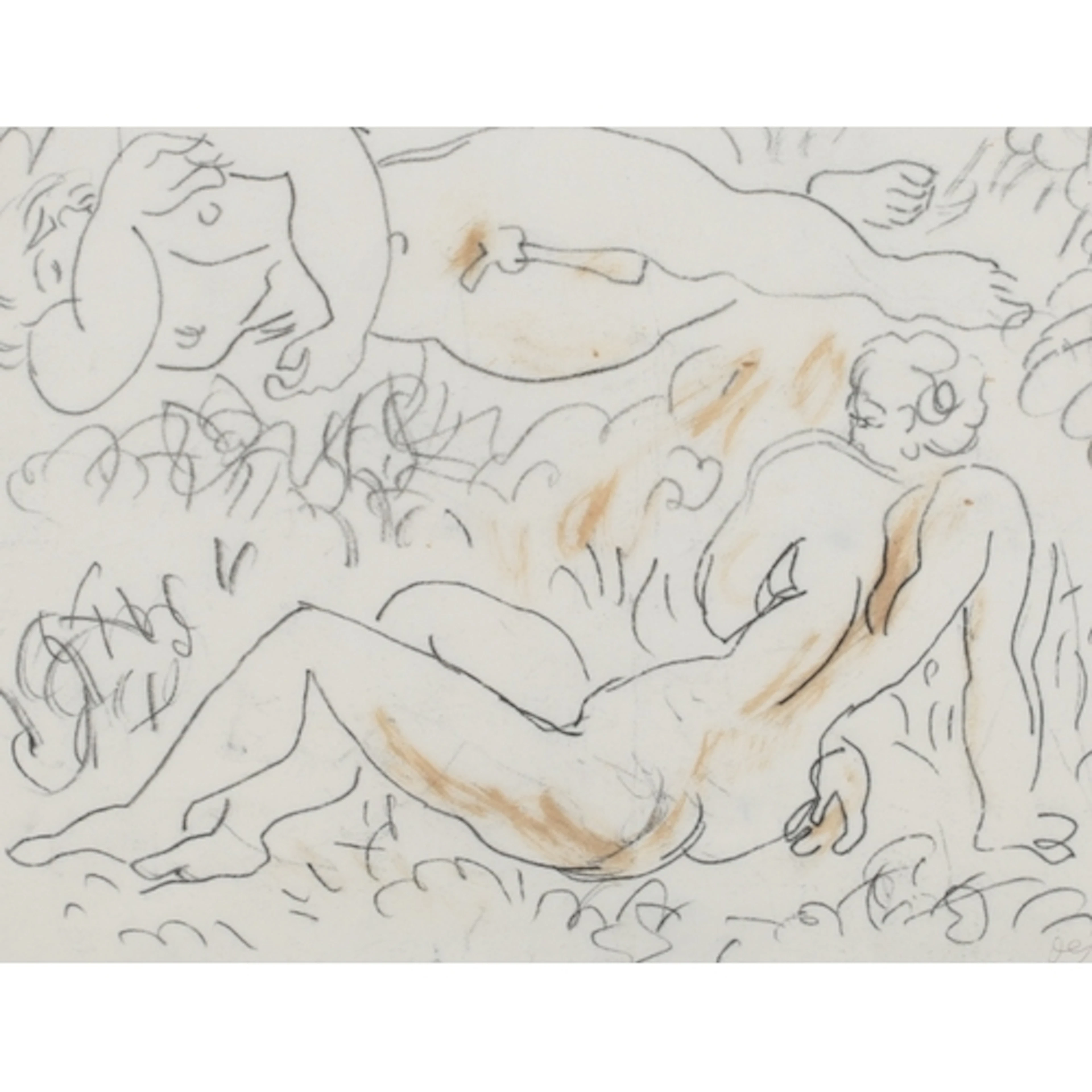 § Duncan Grant (1885-1978) 'Reclining Lovers' 1924, monogra...