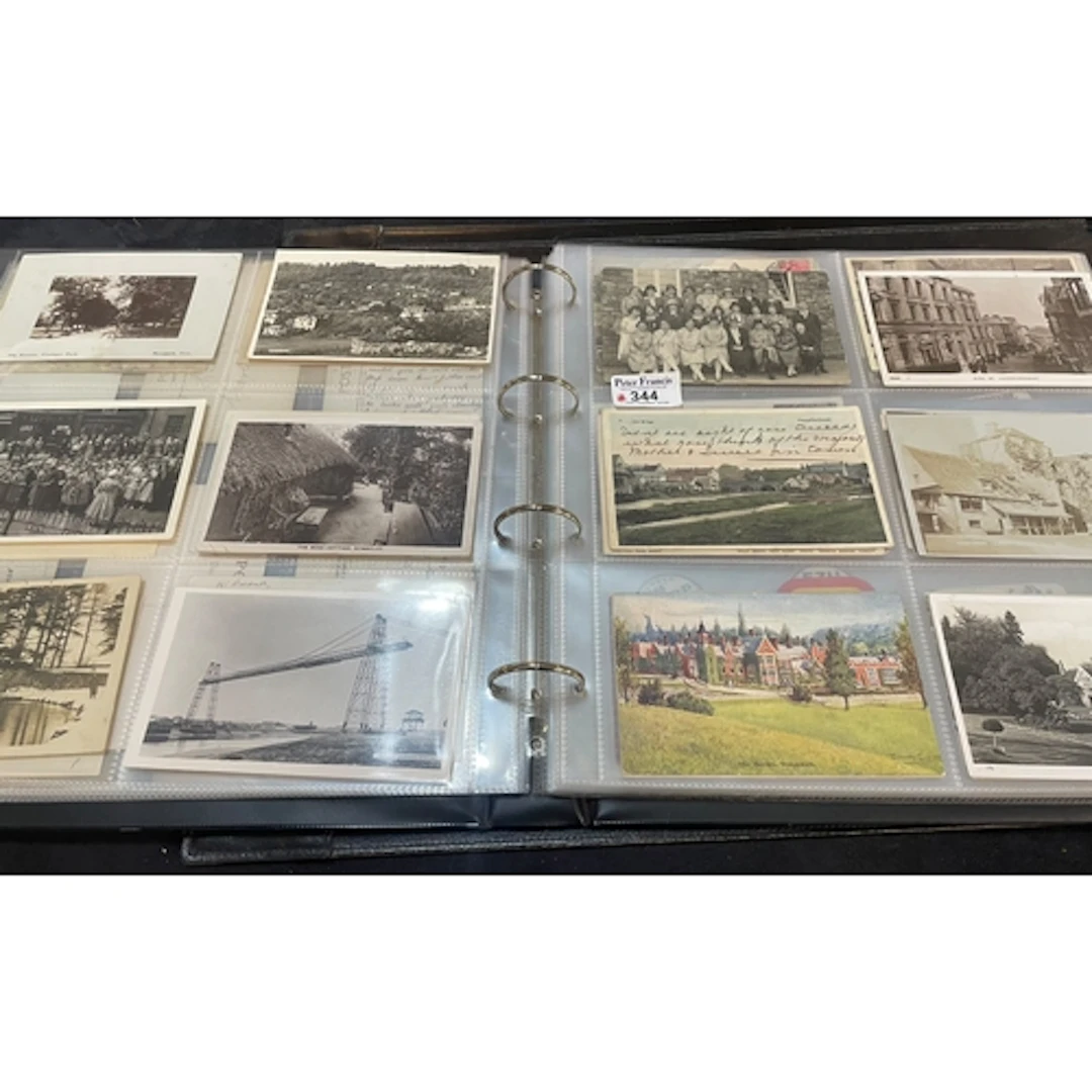 Postcards collection of Welsh cards in large blue album 130+...