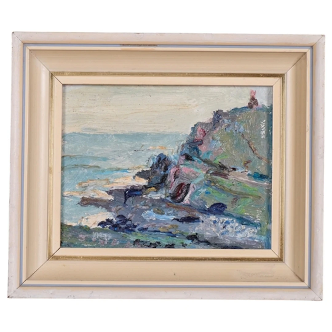 Fred Yates (1922 - 2008), Coastal Scene, impasto oil on boar...