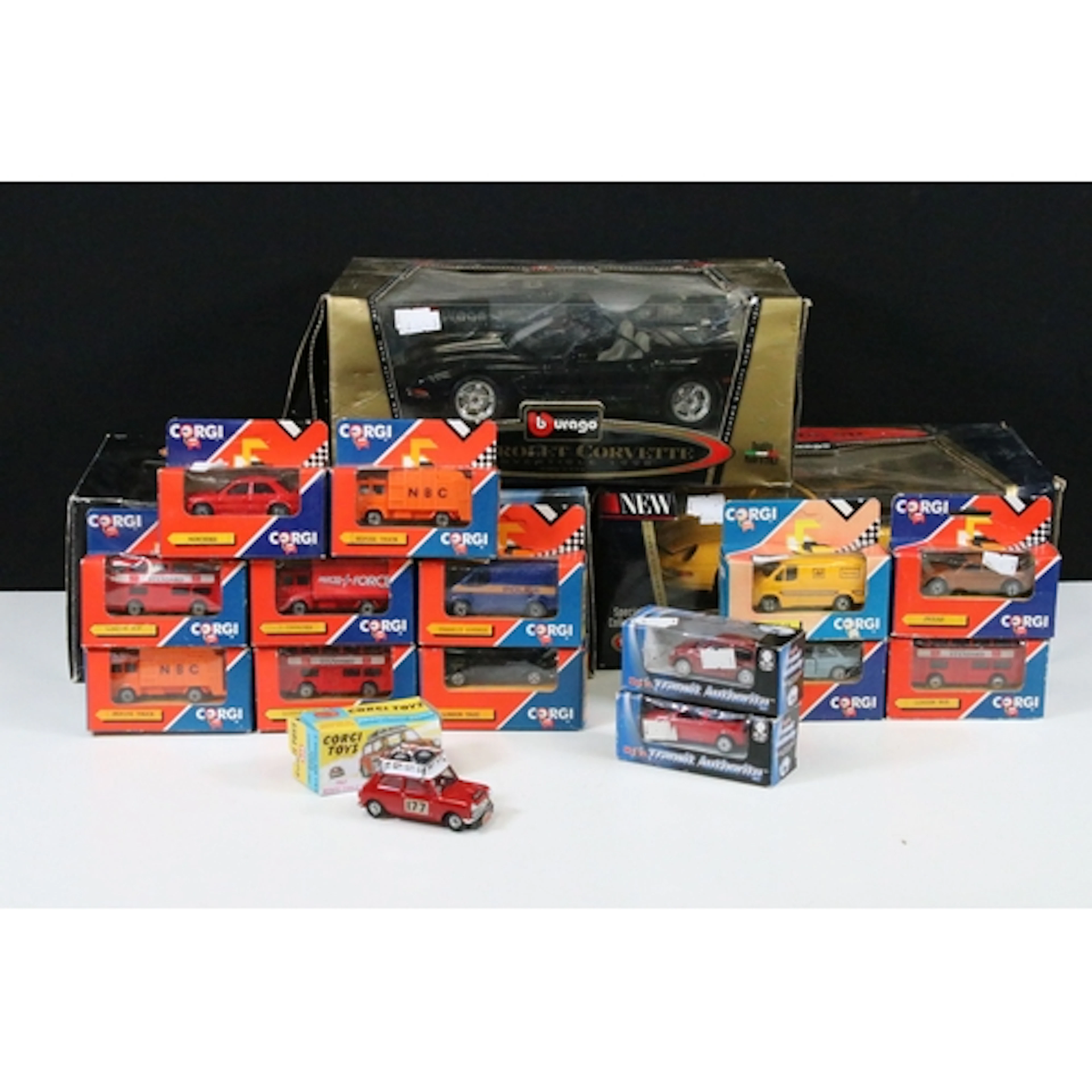15 Boxed diecast models to include 13 x Corgi and 2 x Maisto...