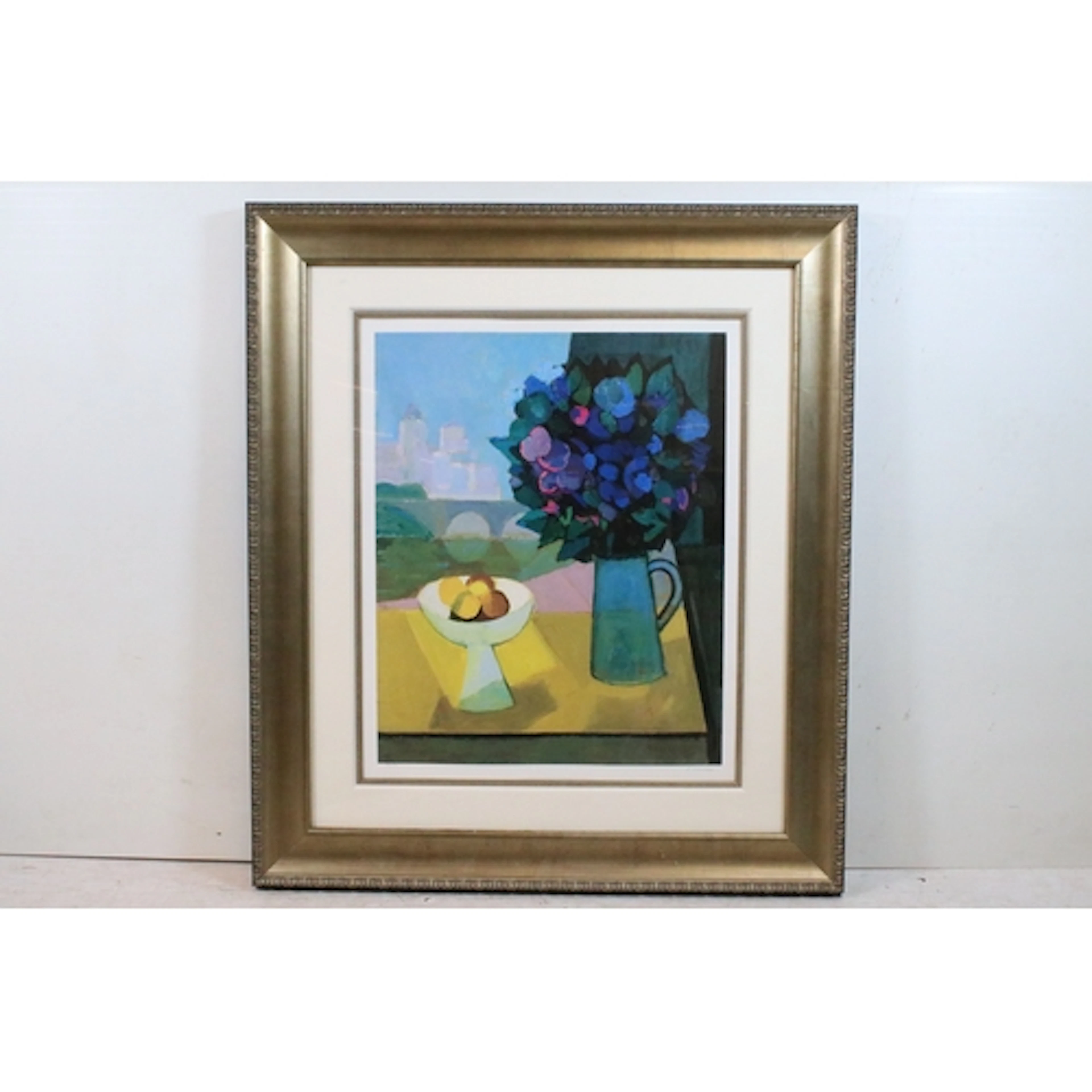 C. Cherkas (20th/21st century), modernist still life of flow...