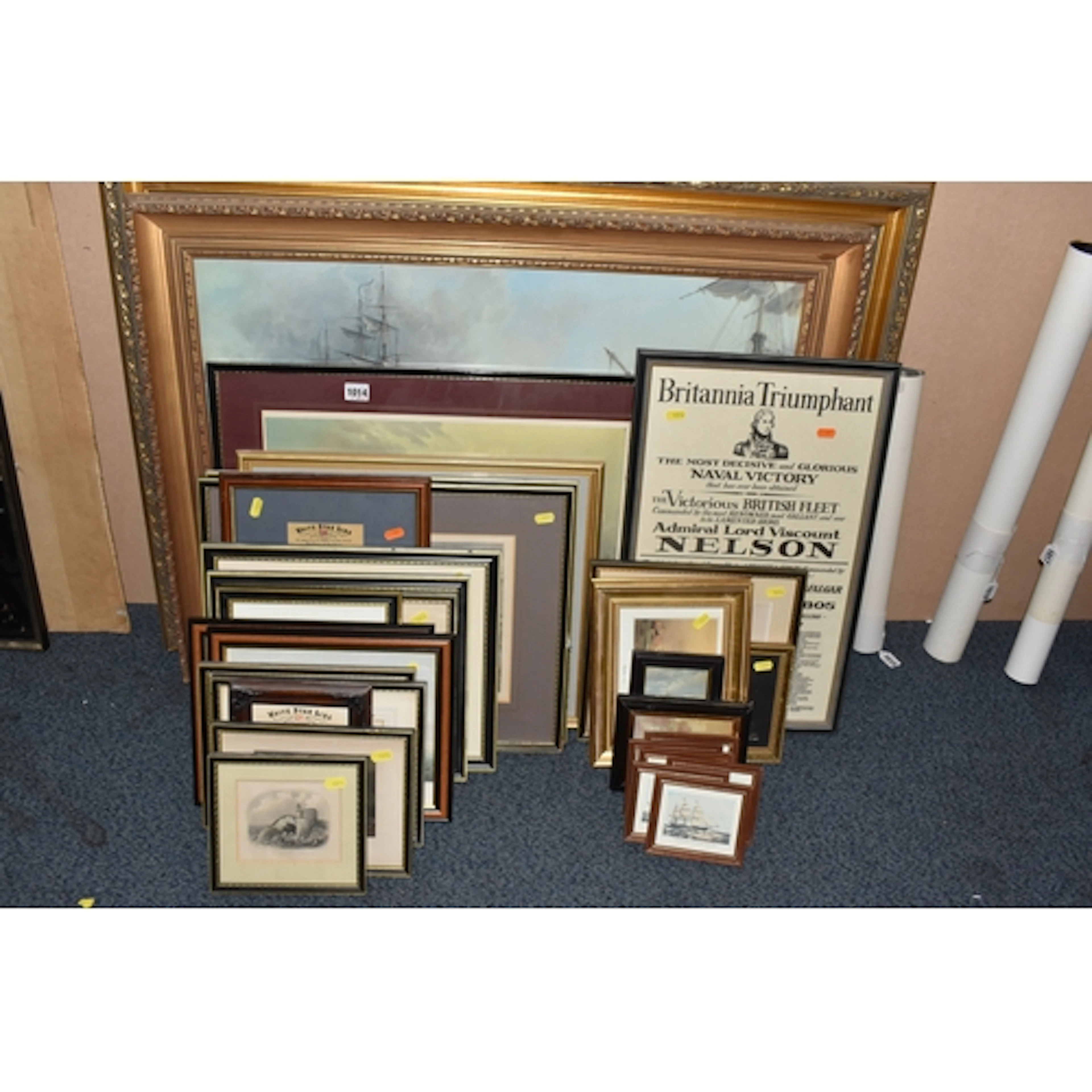A SMALL QUANTITY OF MARITIME THEMED PRINTS, to include a Geo...