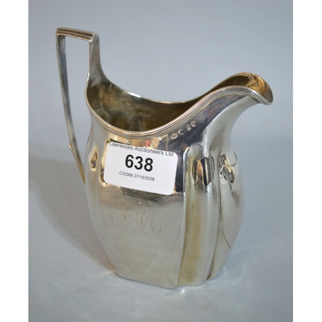 George III silver cream jug, 4.2oz t