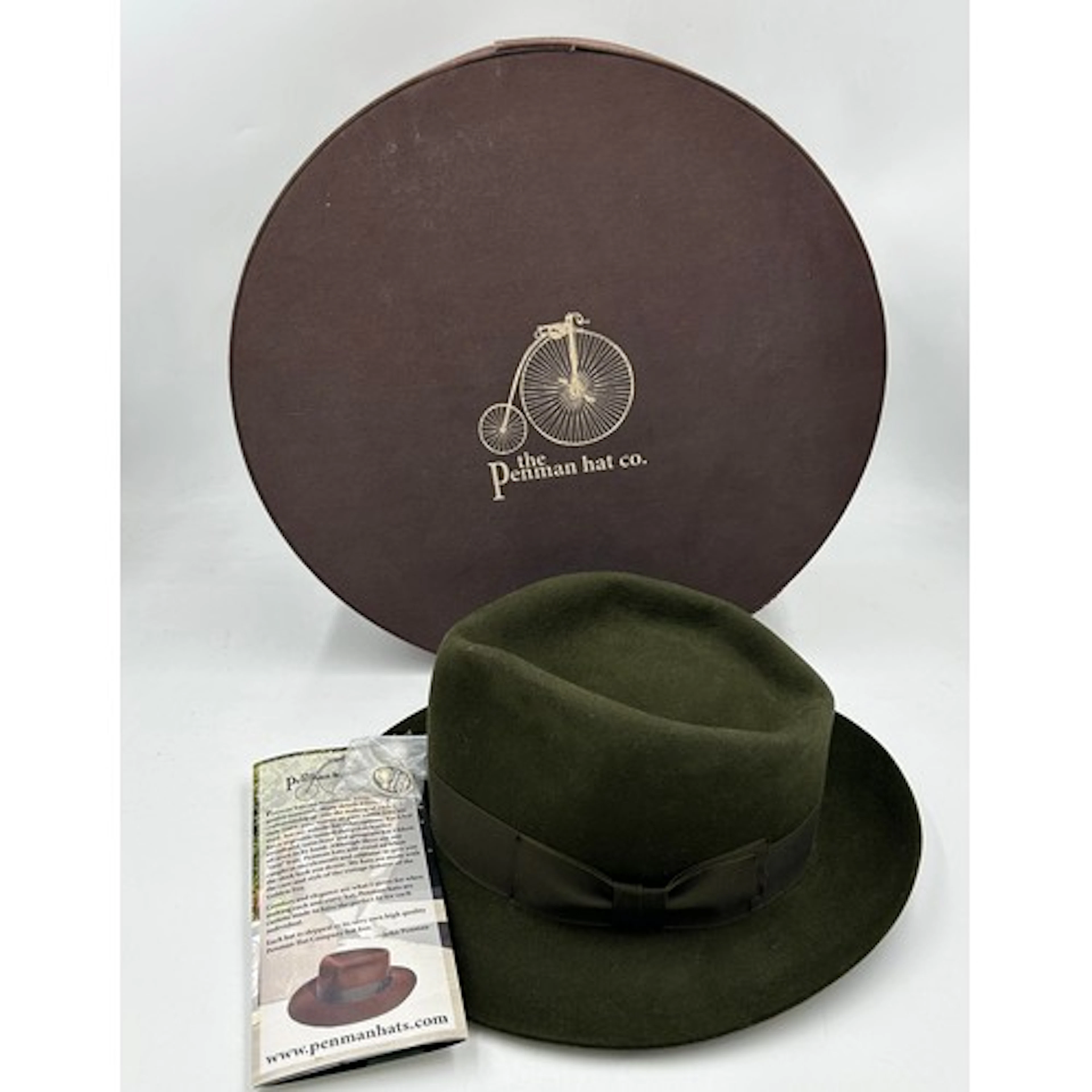 A fine fur felt Fedora hat by The Penman Hat Co. with hat bo...