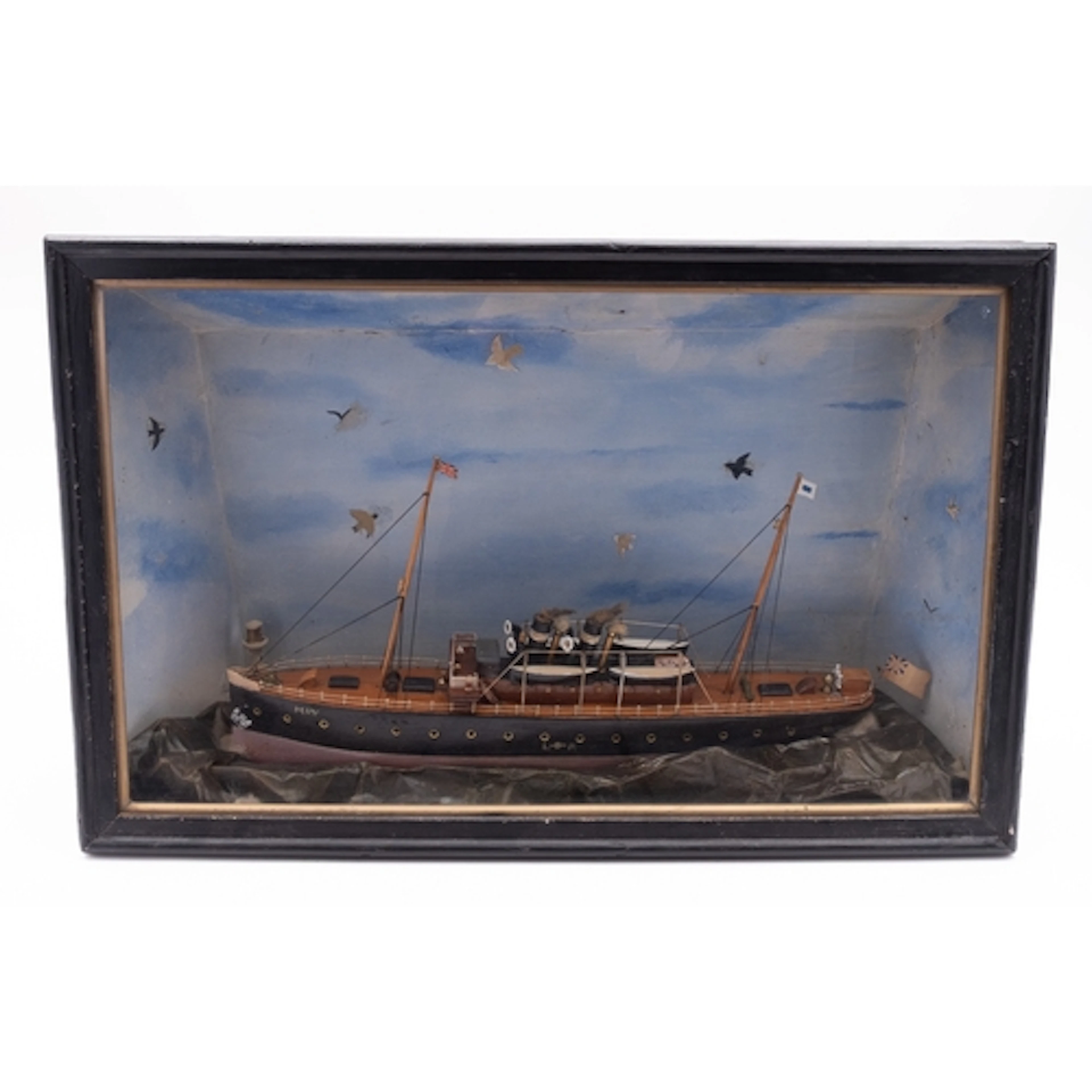 A late 19th century scratch built diorama of the SS 'May', r...