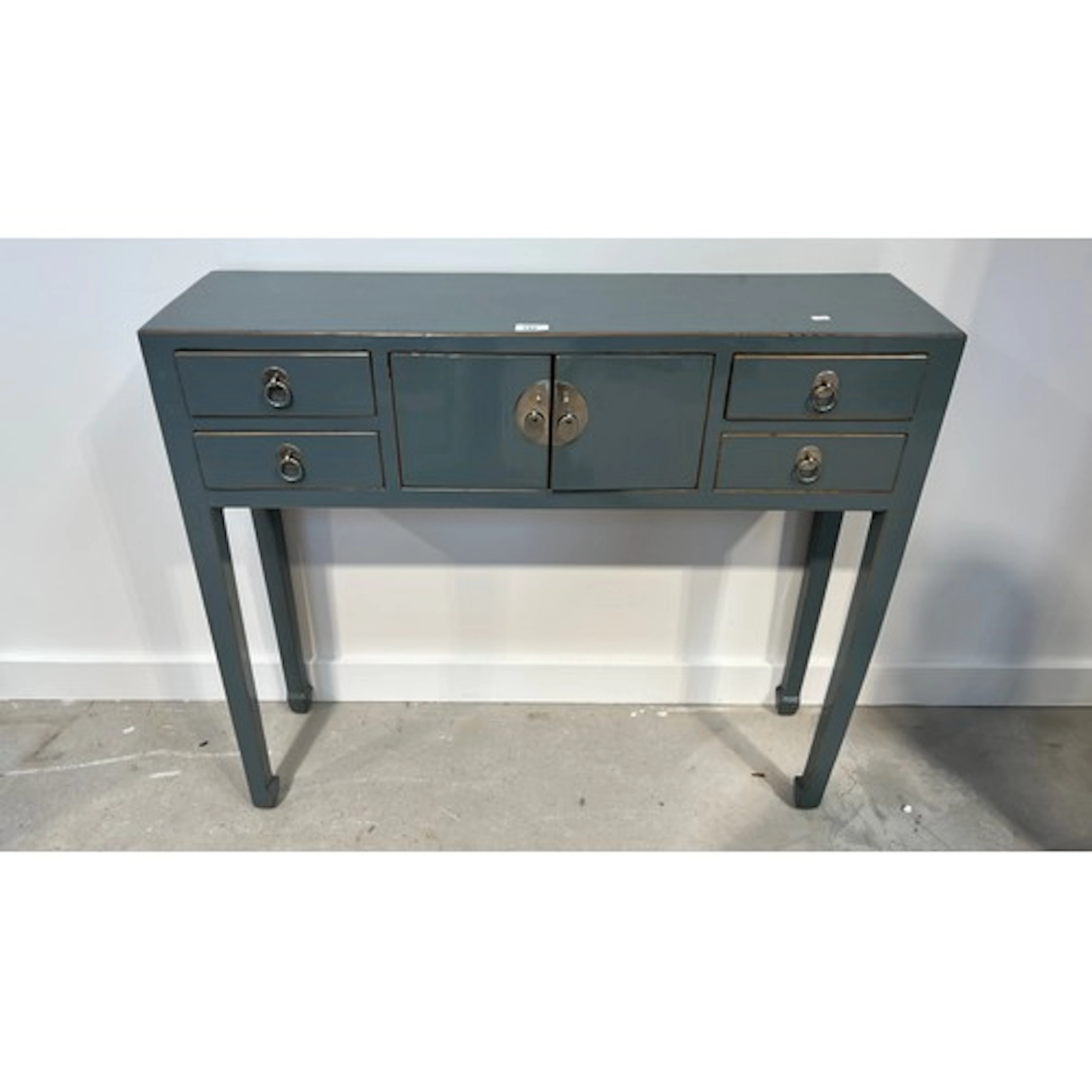 Japanese style grey overpainted hall table, the rectangular ...