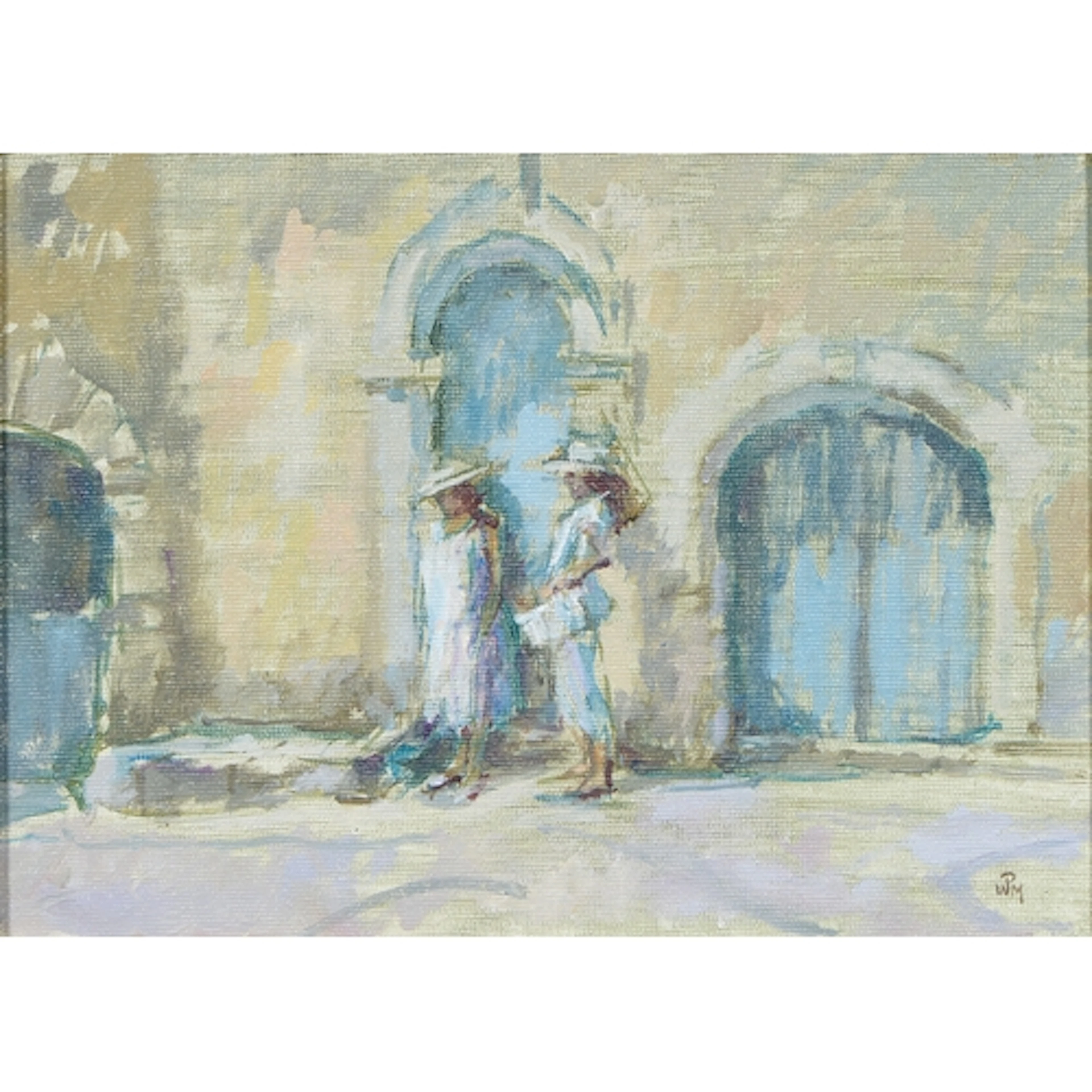 Pat Maclaurin (1933-2022) - The Girls in Le Pouget, monogram...