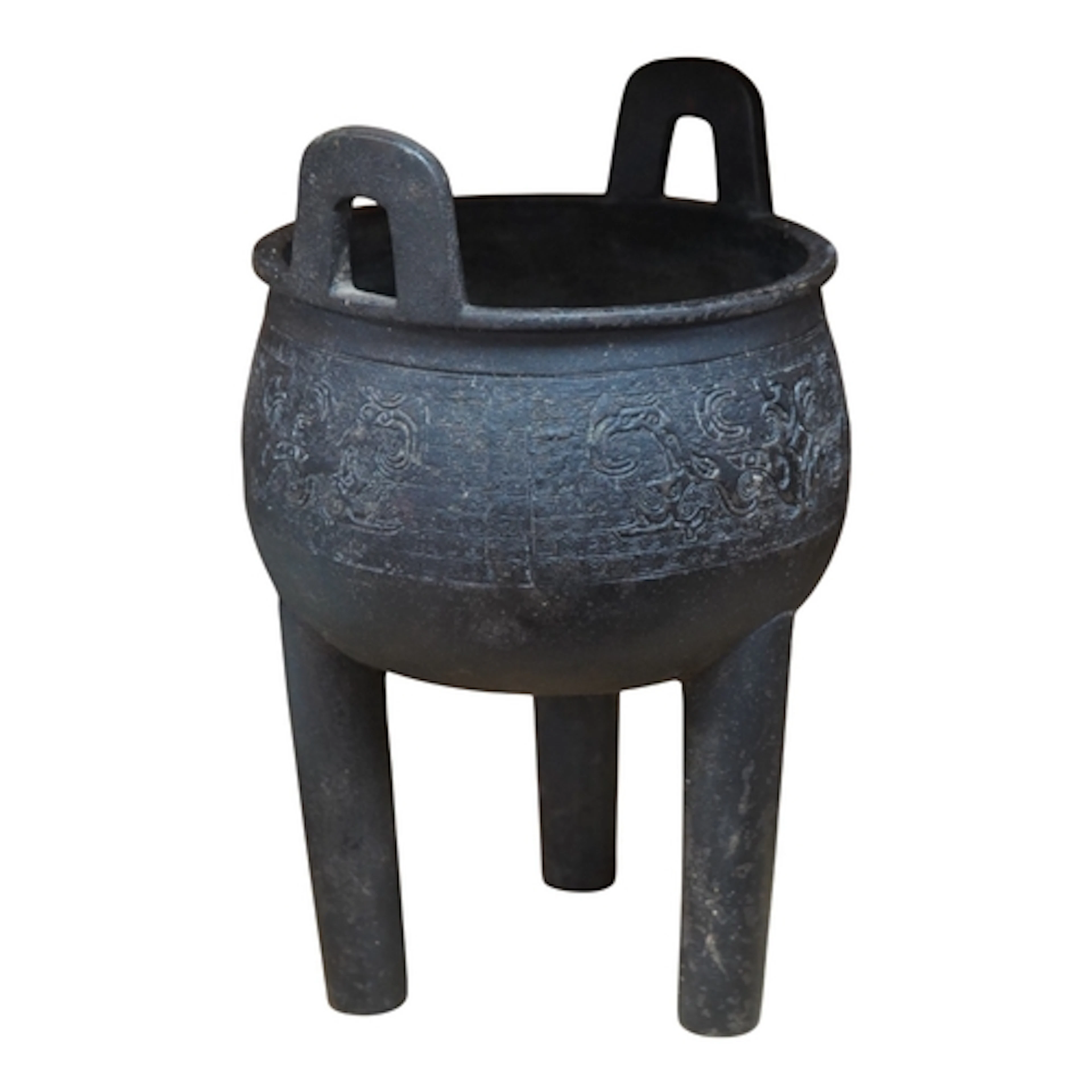 A Chinese archaistic bronze censer, ding, late Ming dynasty,...