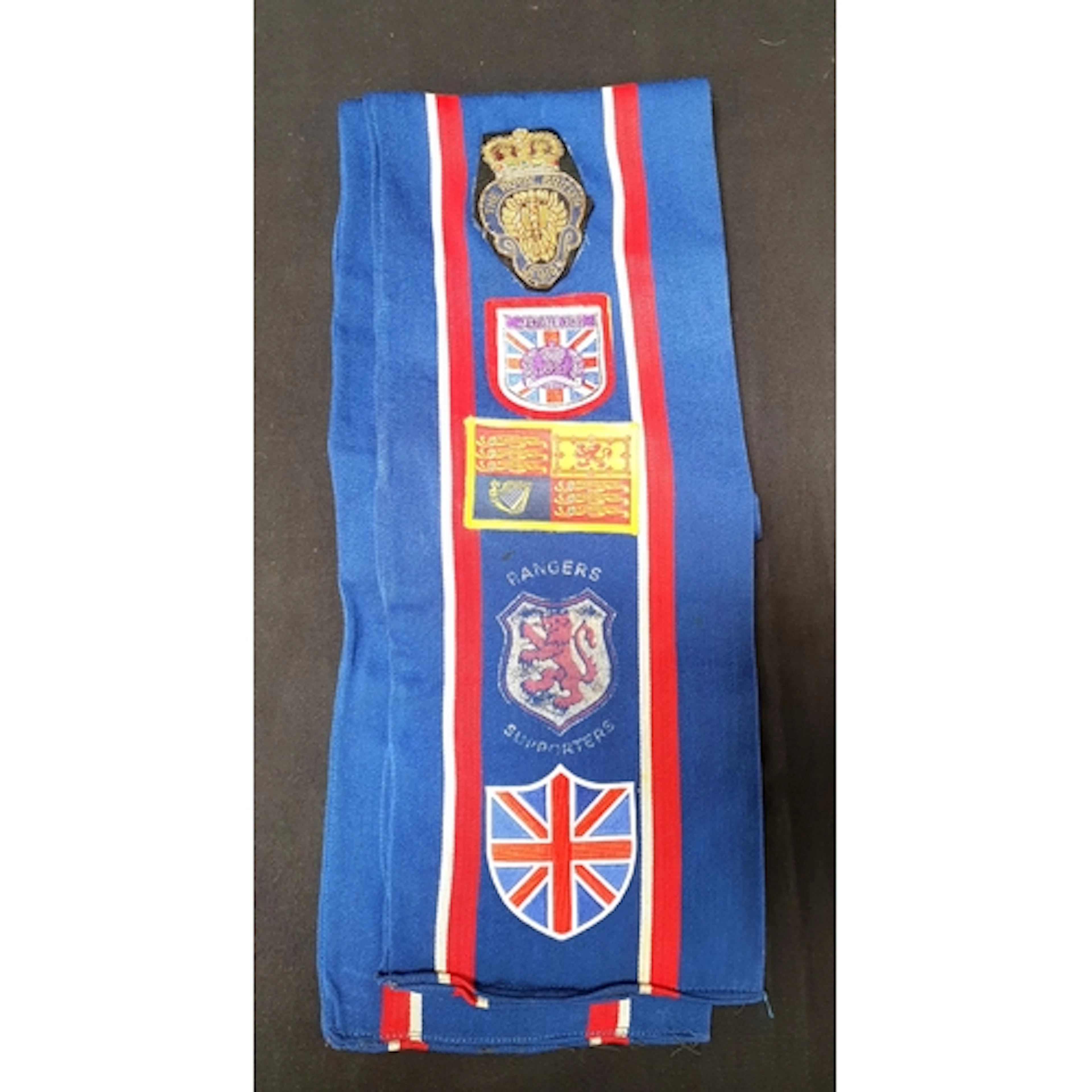 VINTAGE RANGERS FOOTBALL CLUB SUPPORTER'S SCARF the blue sca...