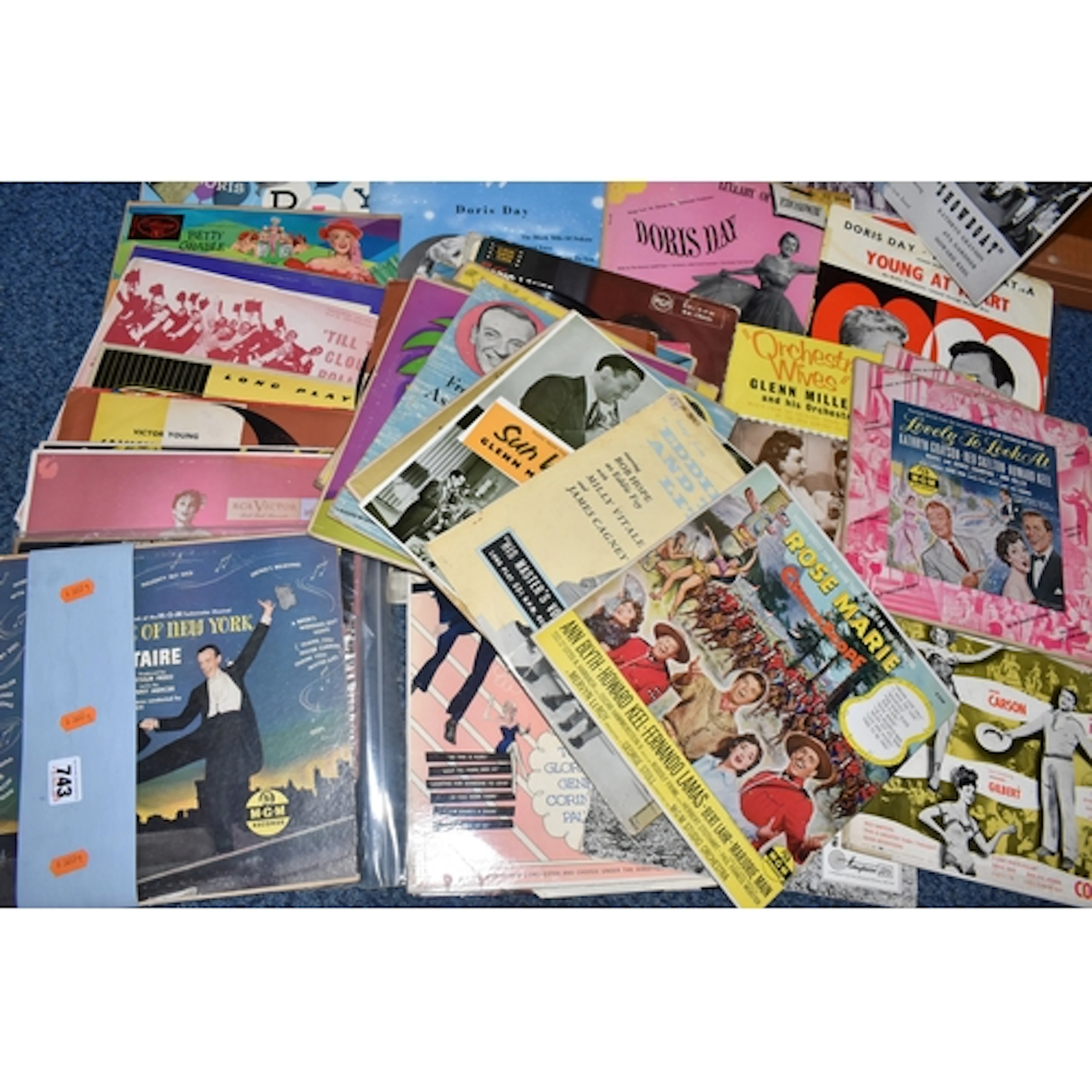 A COLLECTION OF APPROX 50 FILM SOUNDTRACK 10in LPs including...