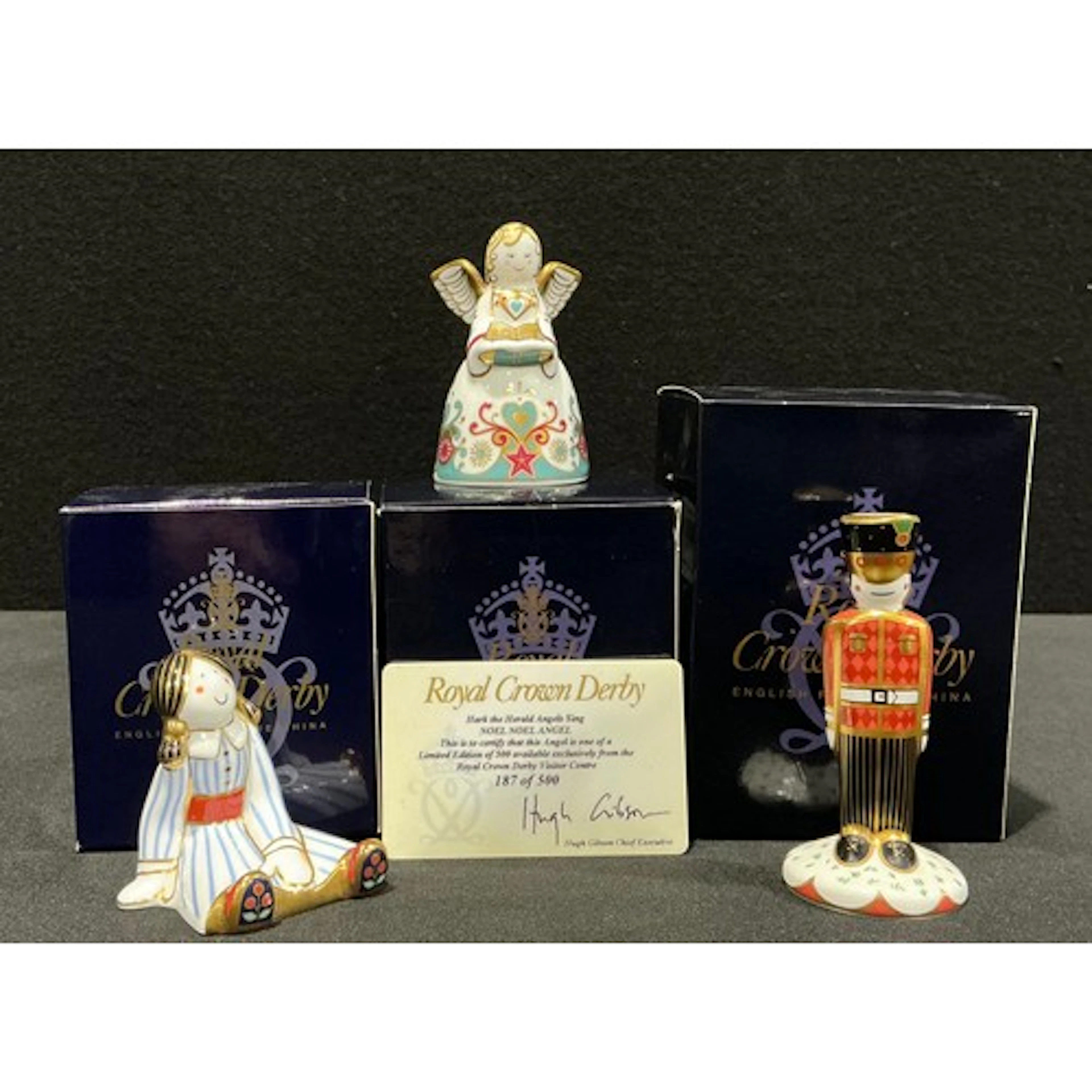A Royal Crown Derby Noel Noel Angel limited edition paperwei...