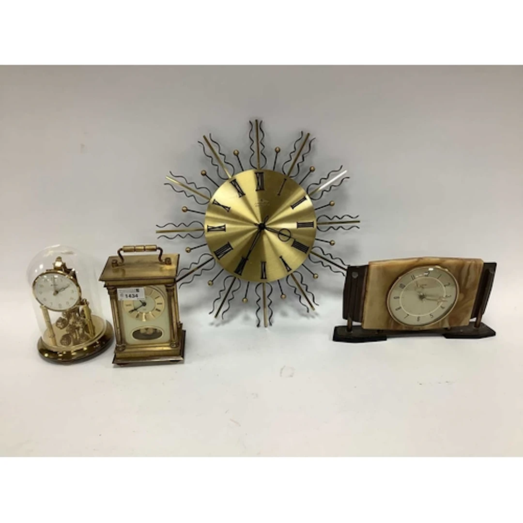 Brass Cased Eight Day Mantel Clock H. Samuel 18.5cm high, 11...