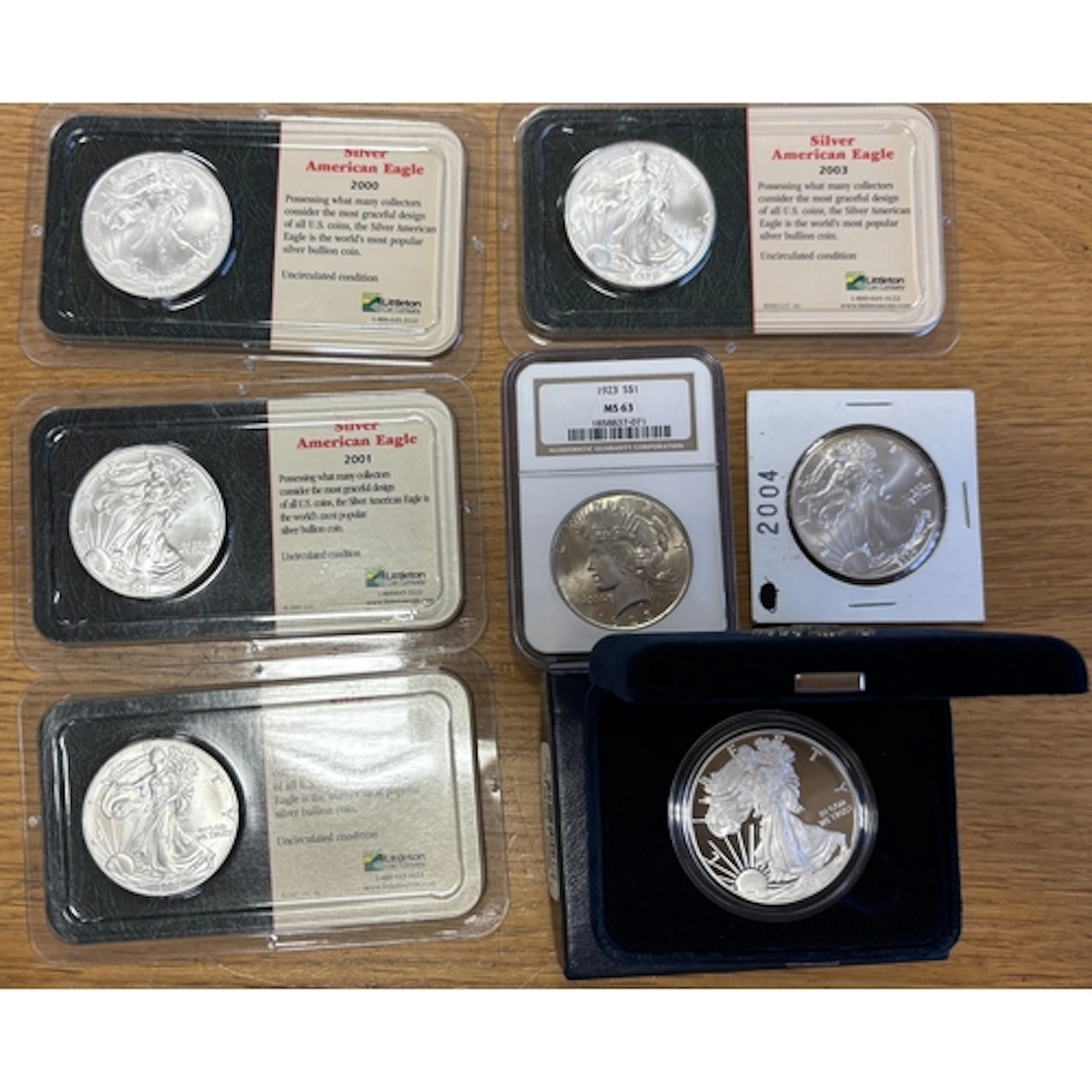 USA. Collection of mostly uncirculated silver Walking Libert...