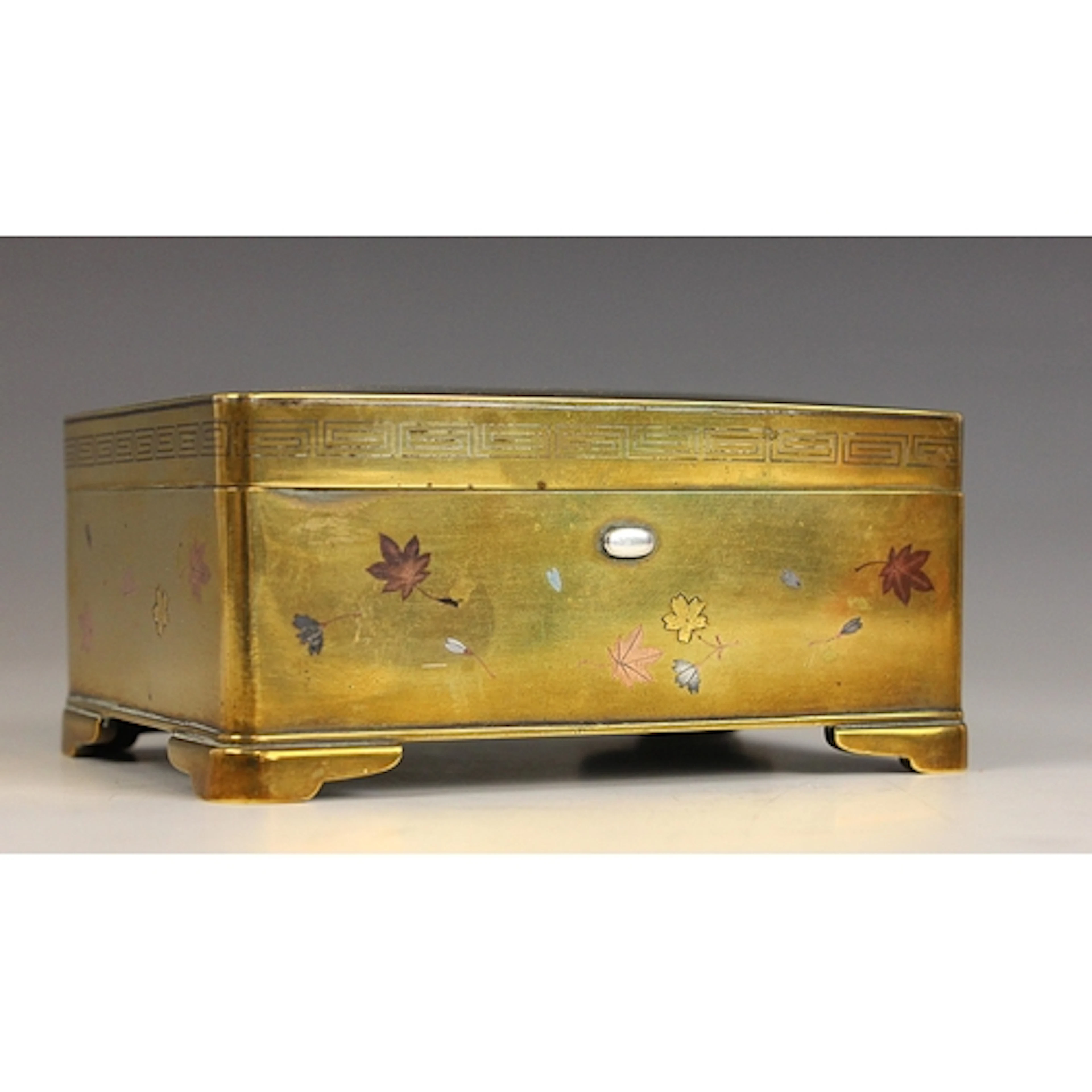 A Japanese bronze and mixed metal box, Meiji Period (1868-19...