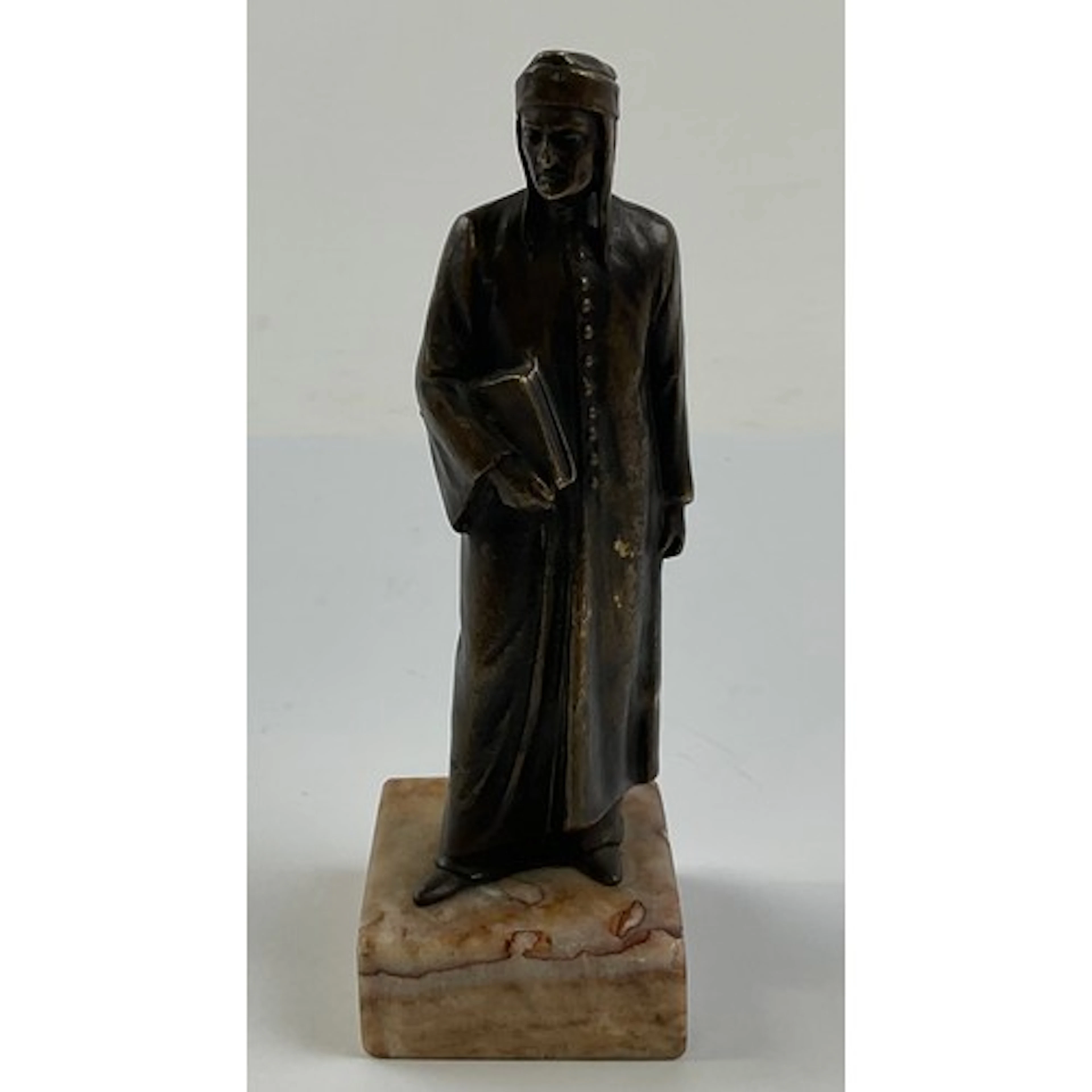 A Renaissance Revival patinated bronze cabinet figure, the p...
