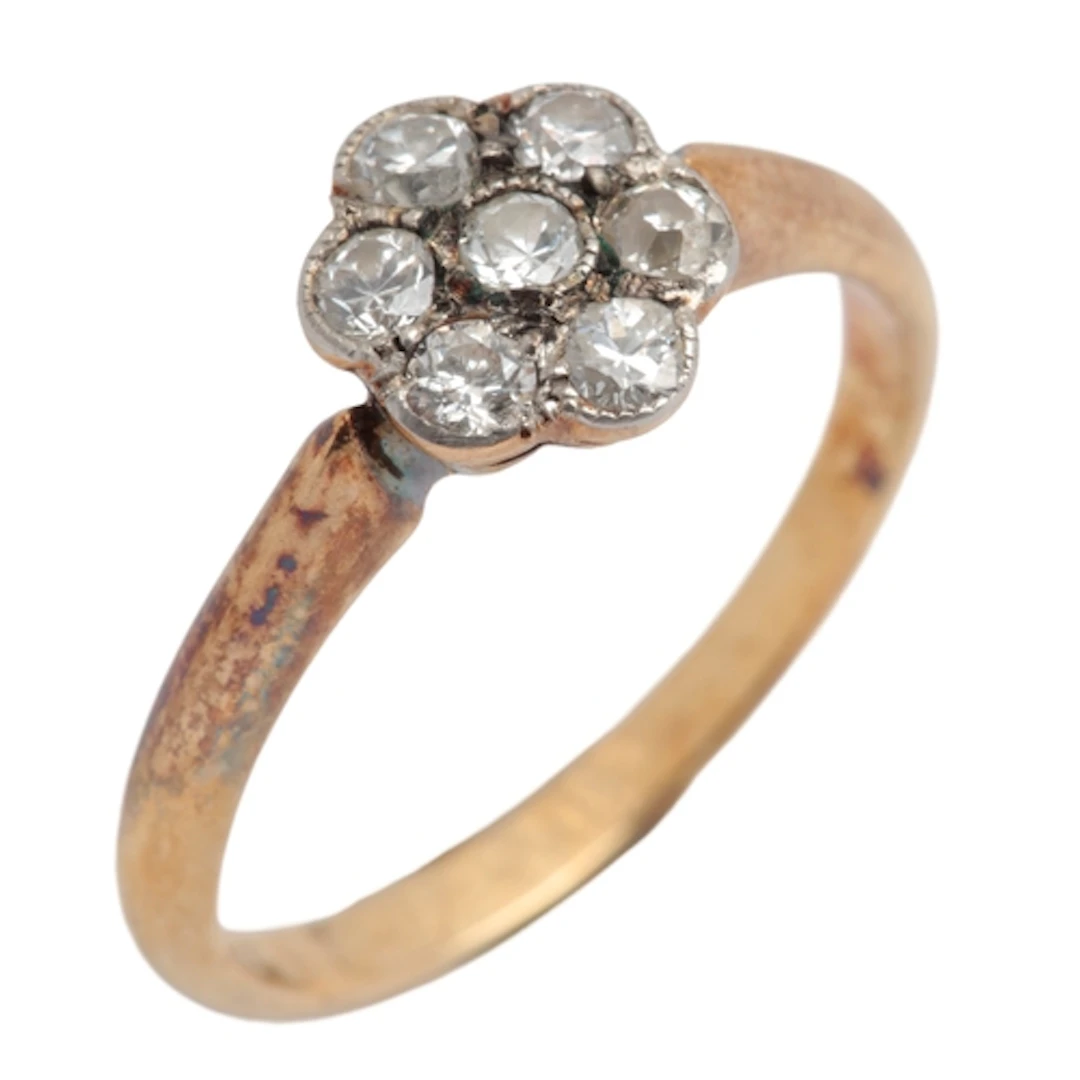 A diamond cluster ring, early 20th century, set with circula...