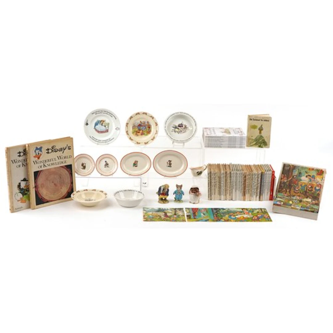 Collection of antique and later child's nursery rhyme teawar...