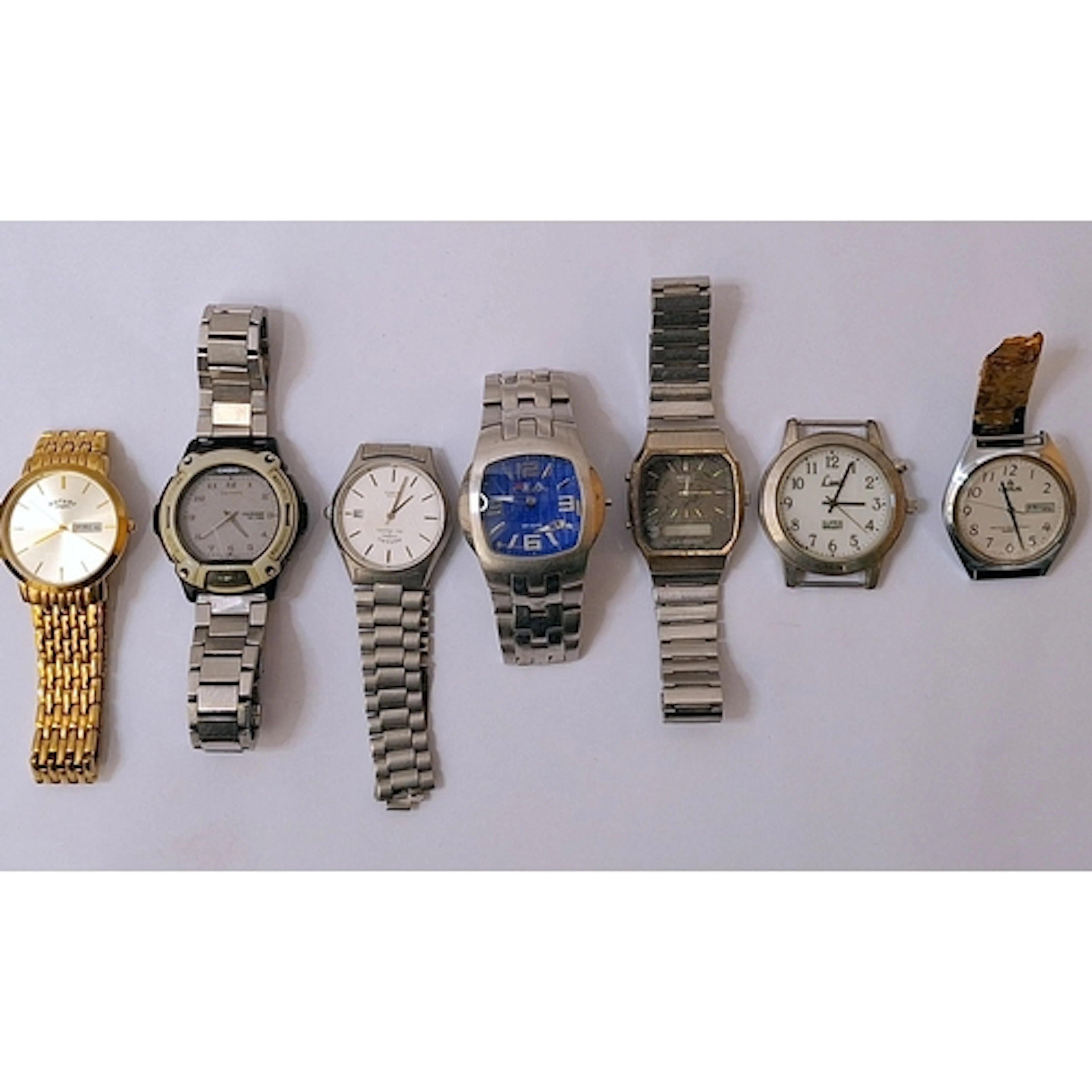 Wristwatches incl. stainless steel Rotary, Seiko alarm chron...