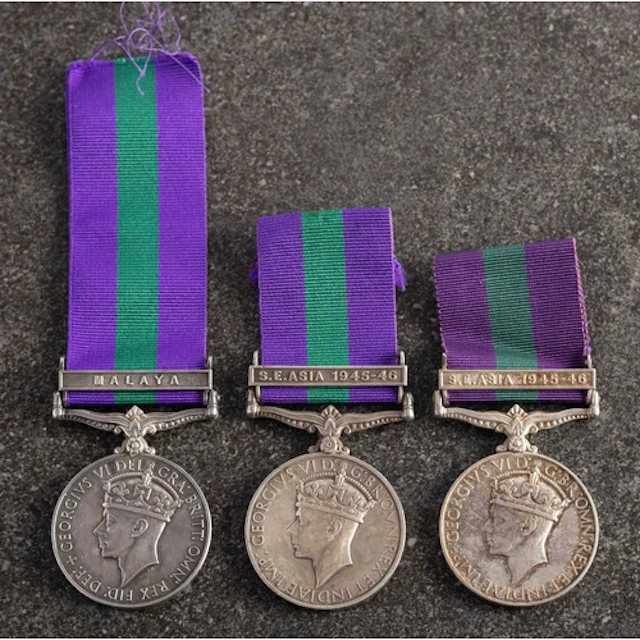 Three GRVI General Service Medals. '22158560 Sig mn R C Blac...
