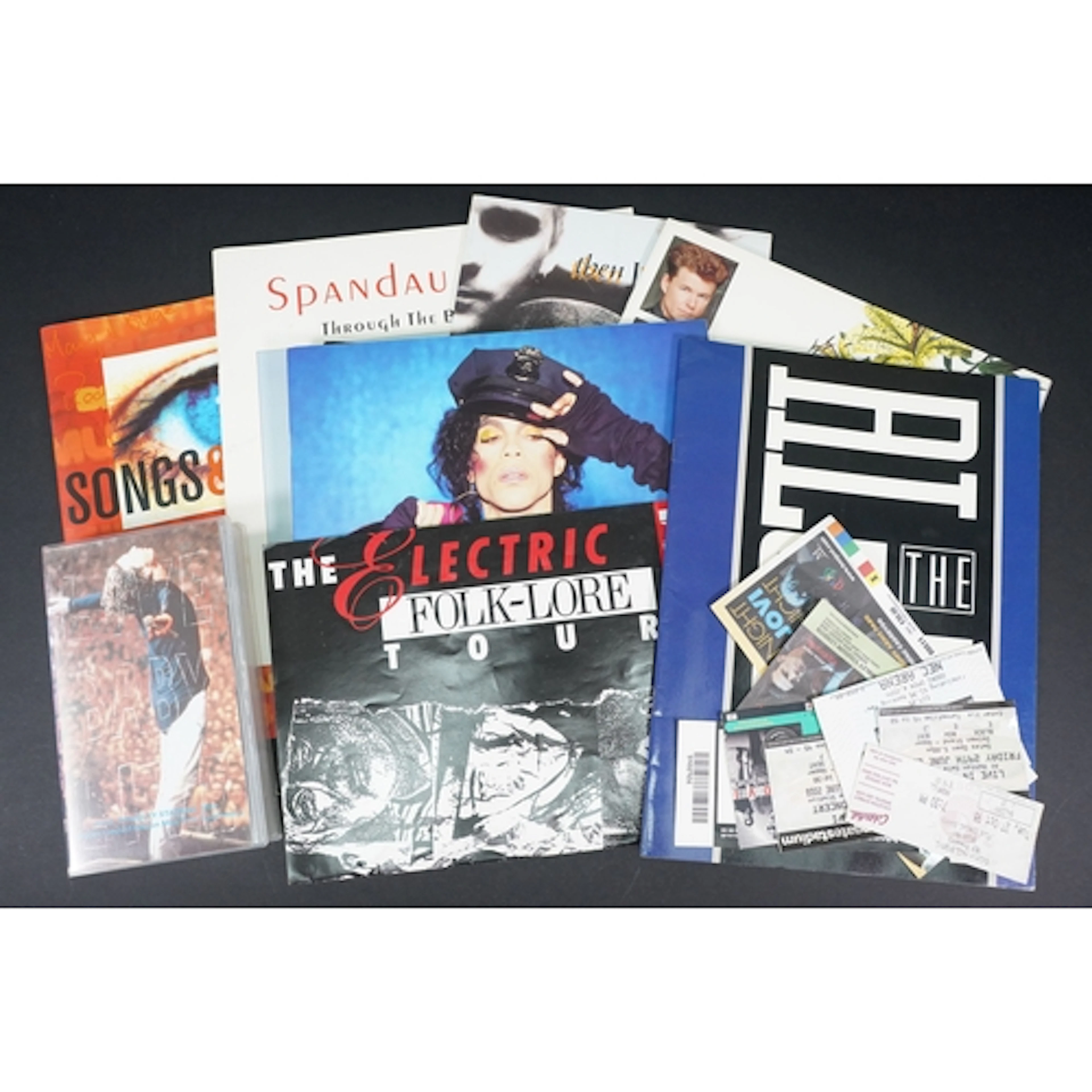 Memorabilia - 8 tour programmes, 10 ticket stubs, 1 VHS to i...