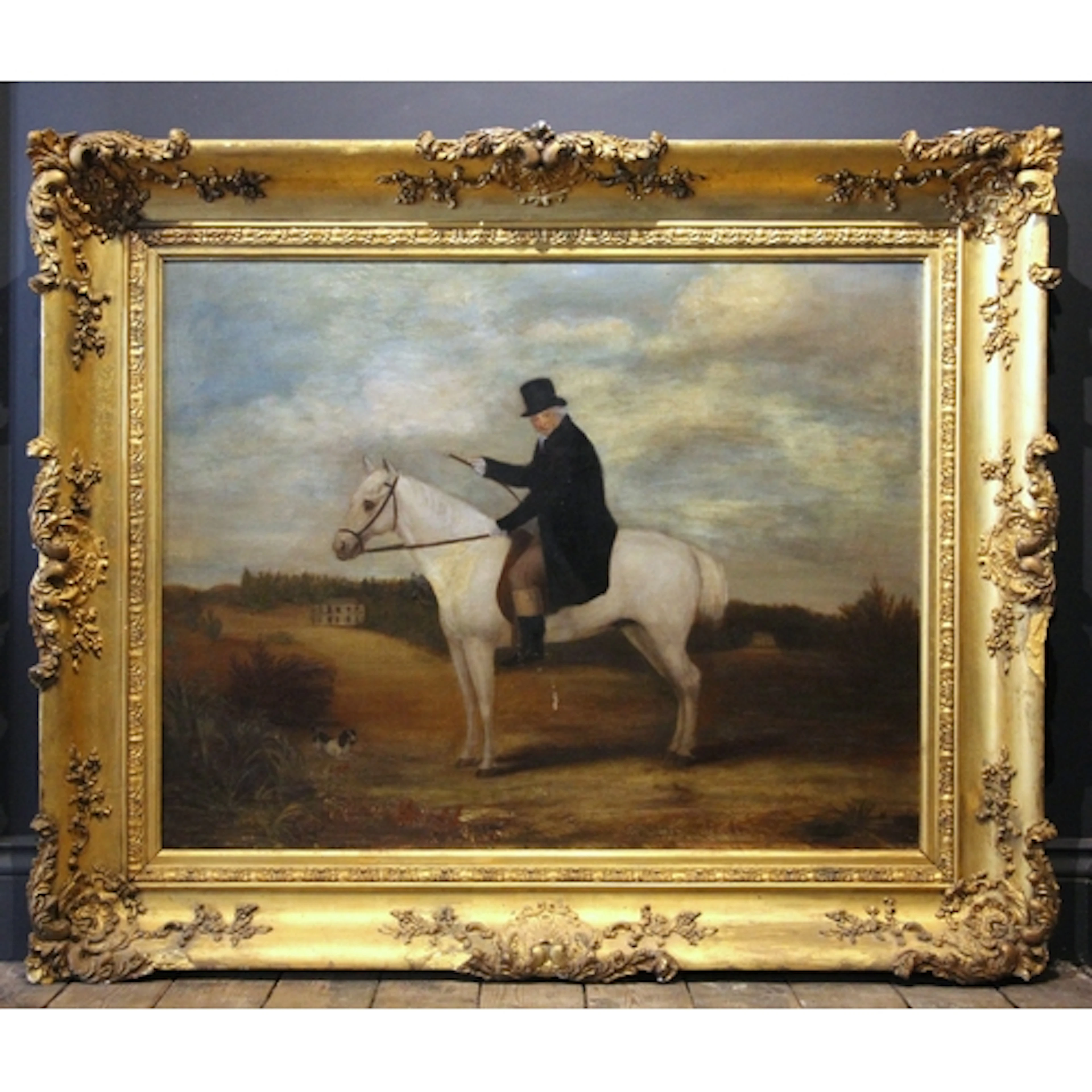 English School (early 19th century), A gentleman on a grey...