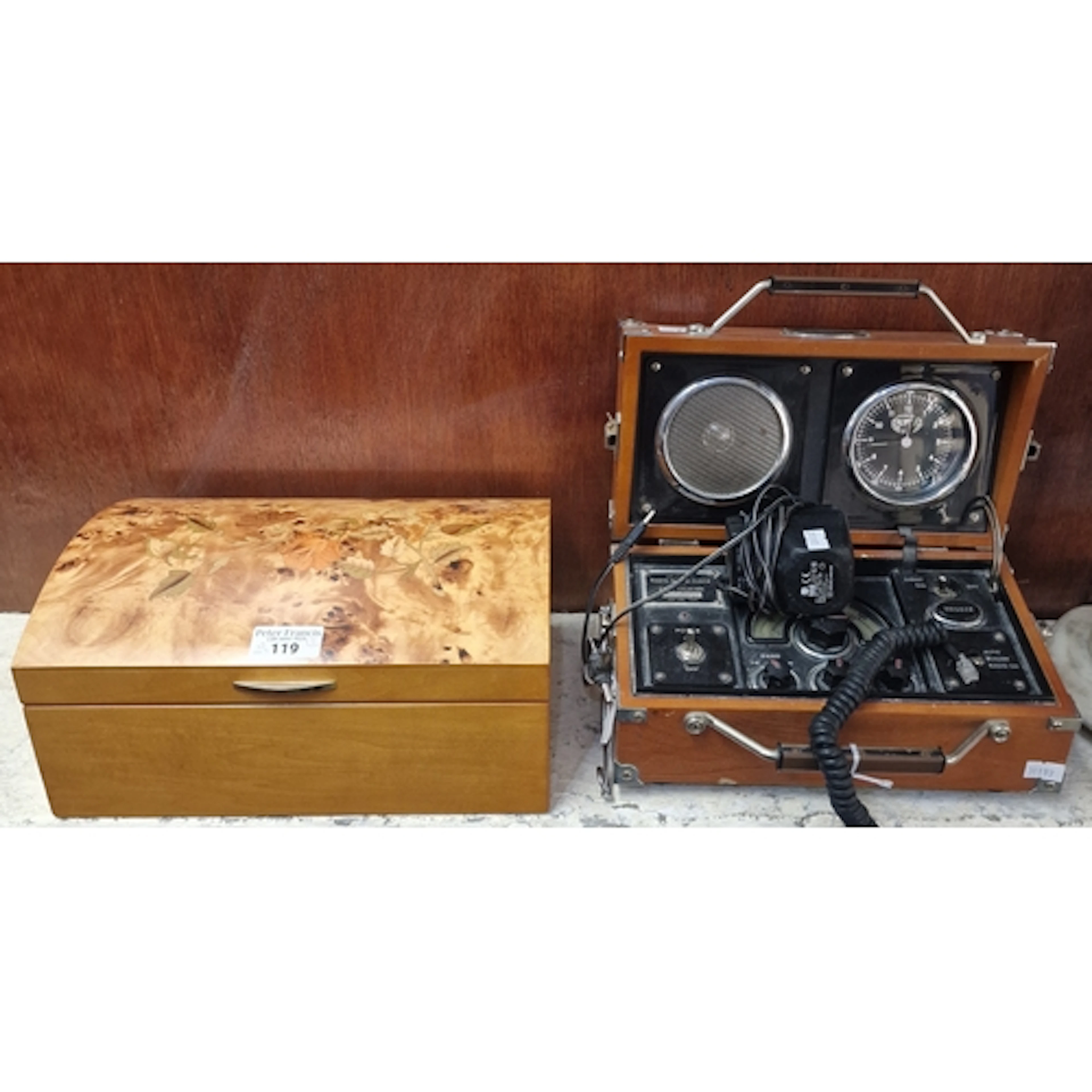 Mele and Co, a walnut Sorrento style dome top jewellery box ...