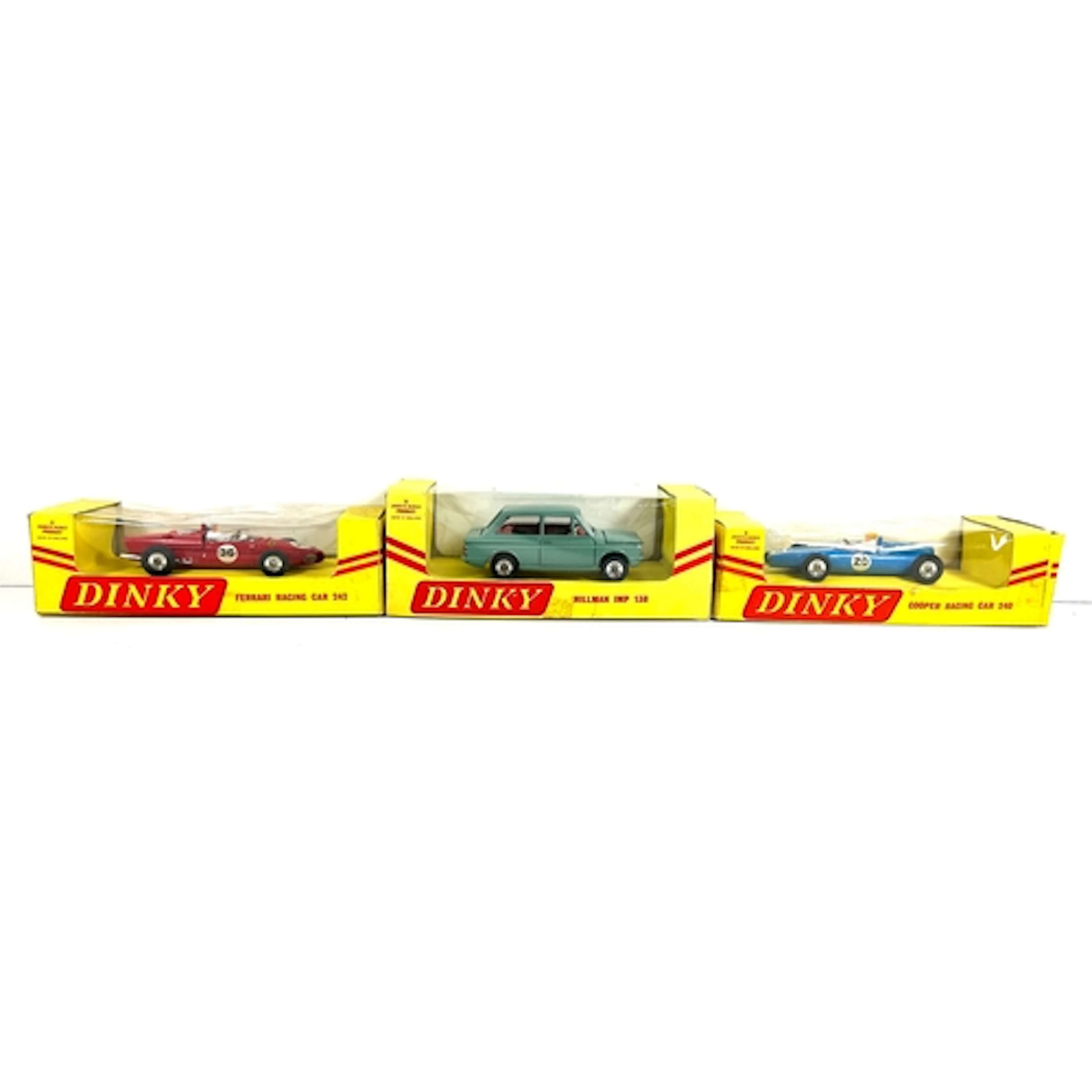 3 Dinky Toys in rare North American export boxes. No.138 Hil...