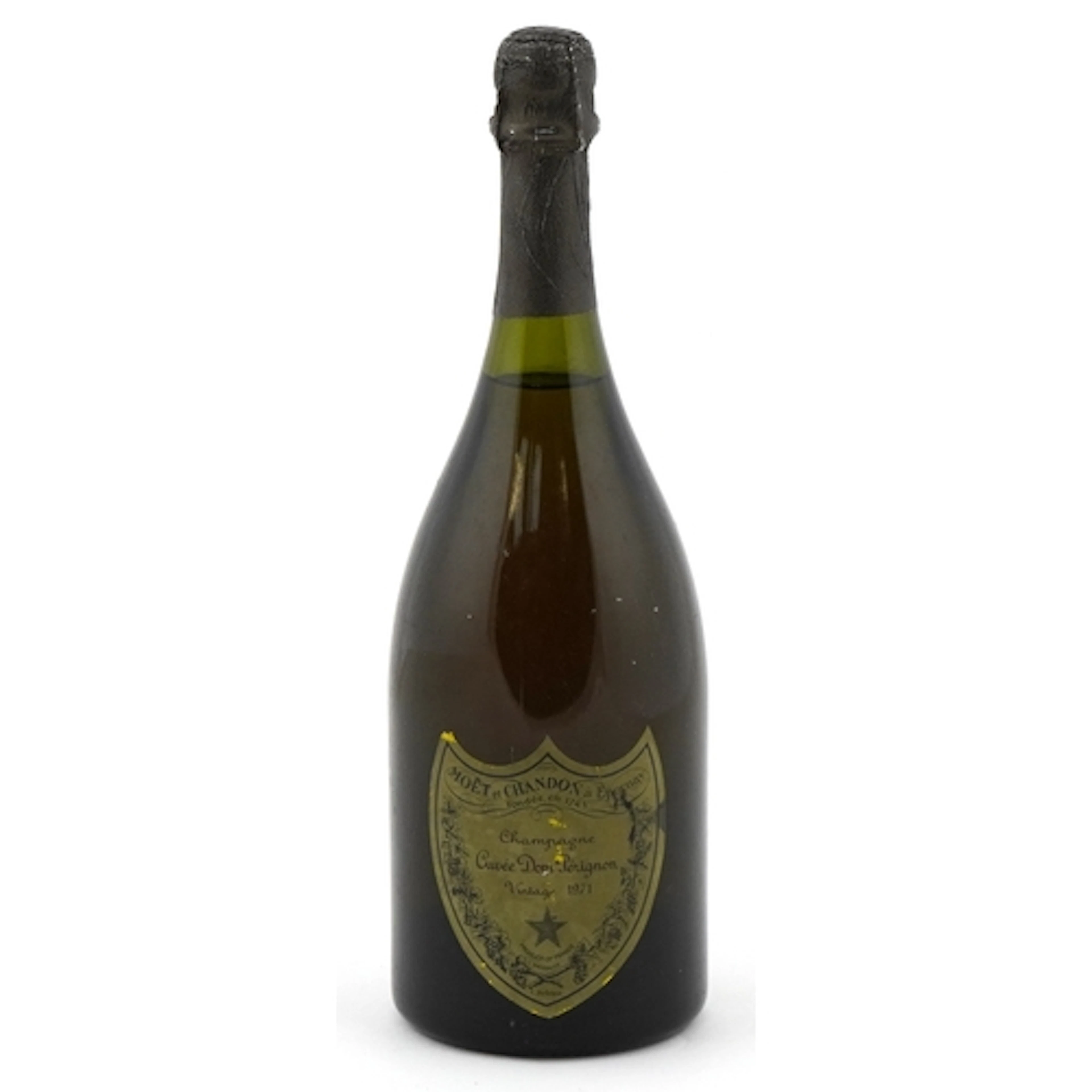 Bottle of Moët & Chandon Dom Perignon 1971 Champagne.