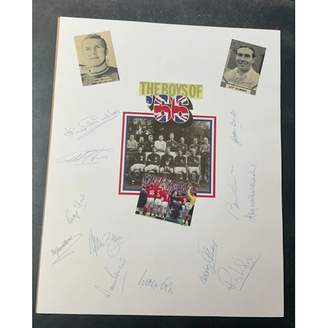 England 1966 World Cup Signed Framed Football Display: Large...