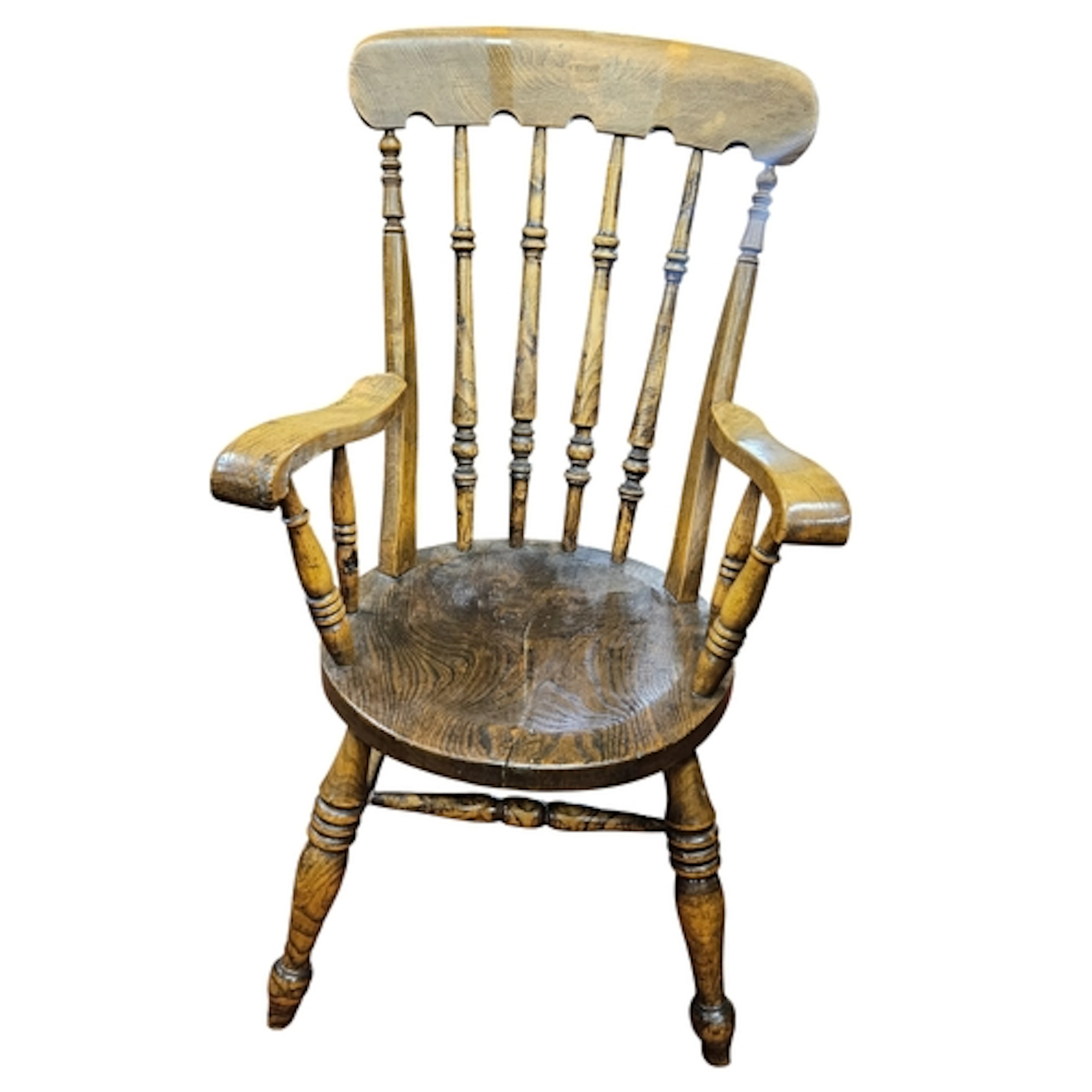 A 19th Century Ash and Elm Windsor Chair. W 57 x SH 41 x BH ...