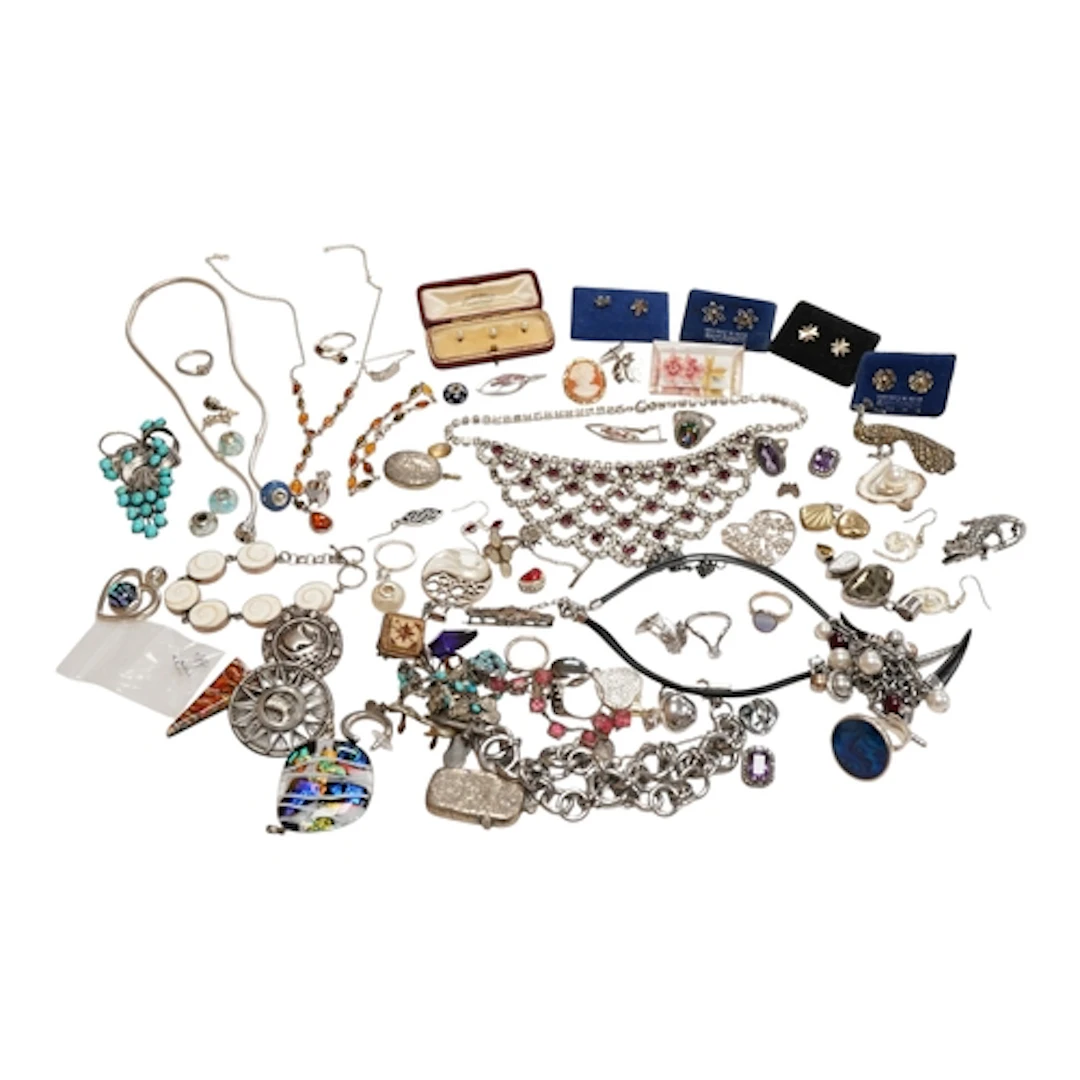 A large group of assorted mainly costume and other jewellery...