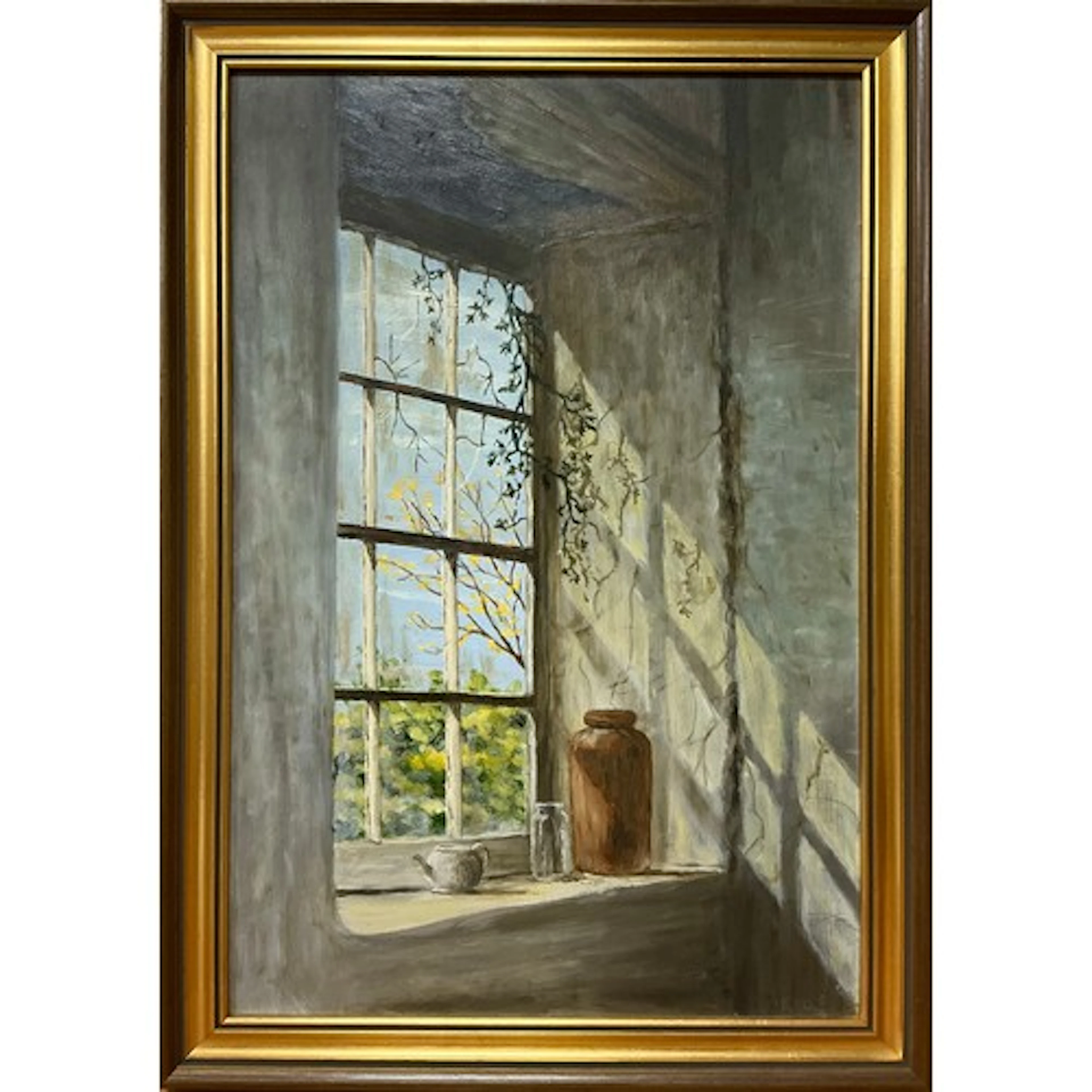 Manner of Andrew Wyeth A study of light through a farmhouse...
