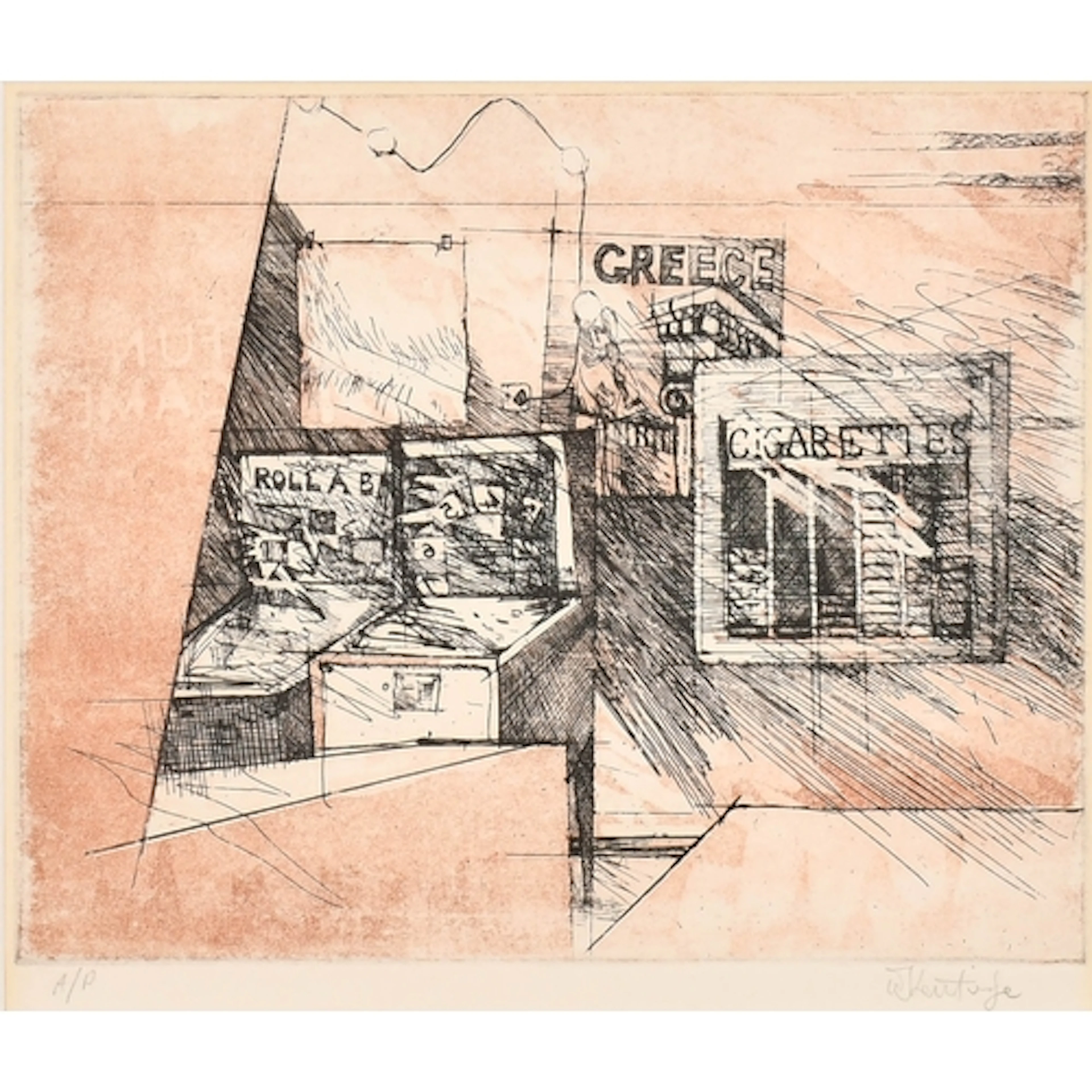 William Joseph Kentridge (1955-) South African. "Cigarette S...