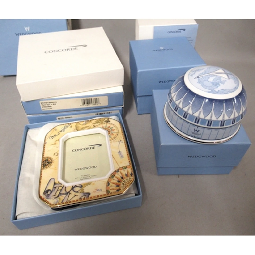 Group of four Wedgwood Concorde souvenir trinket dishes, tog...