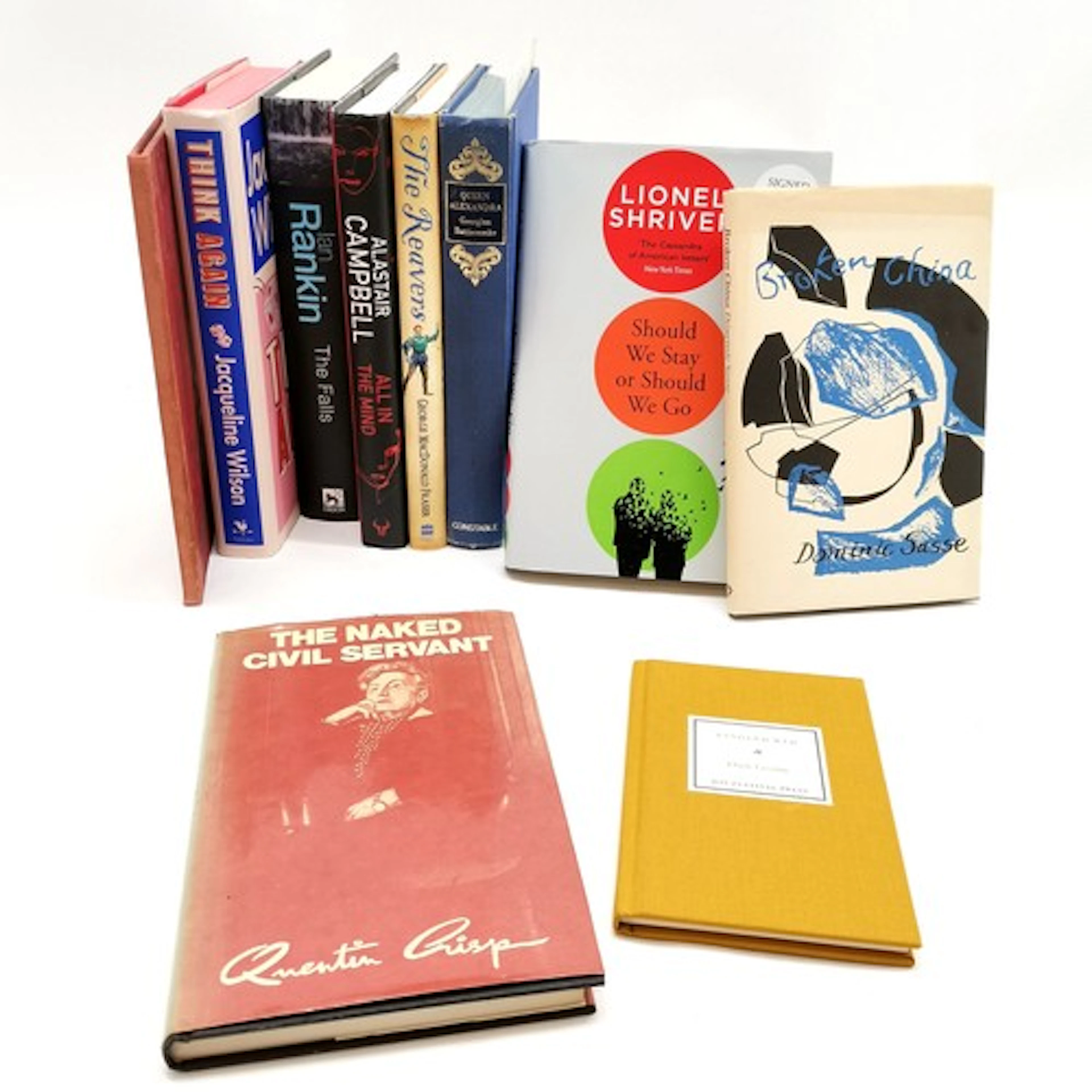 10 x signed books - Quentin Crisp (1908-99), Lionel Shriver,...