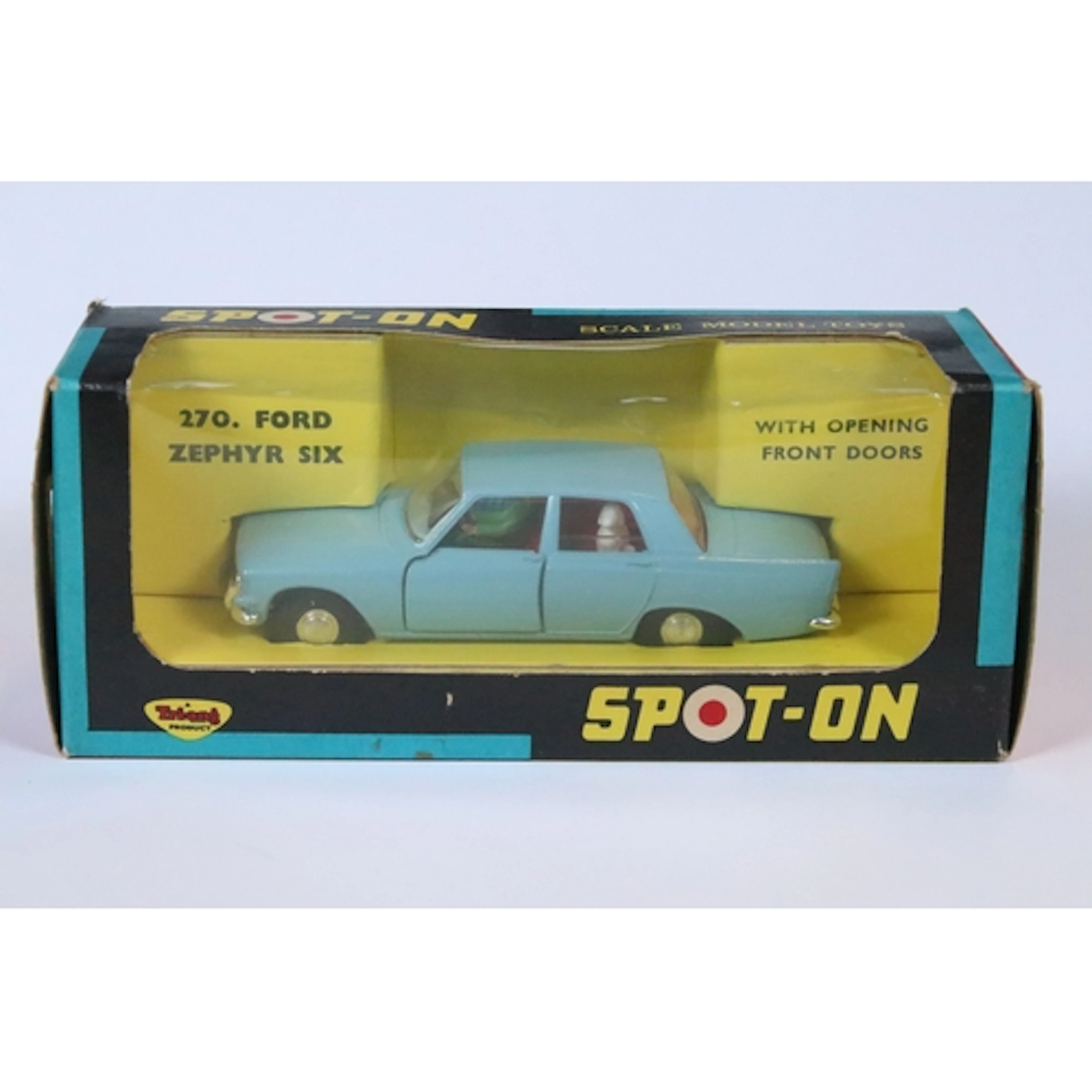 Boxed Triang Spot On 270 Zephyr Six diecast model in pale bl...