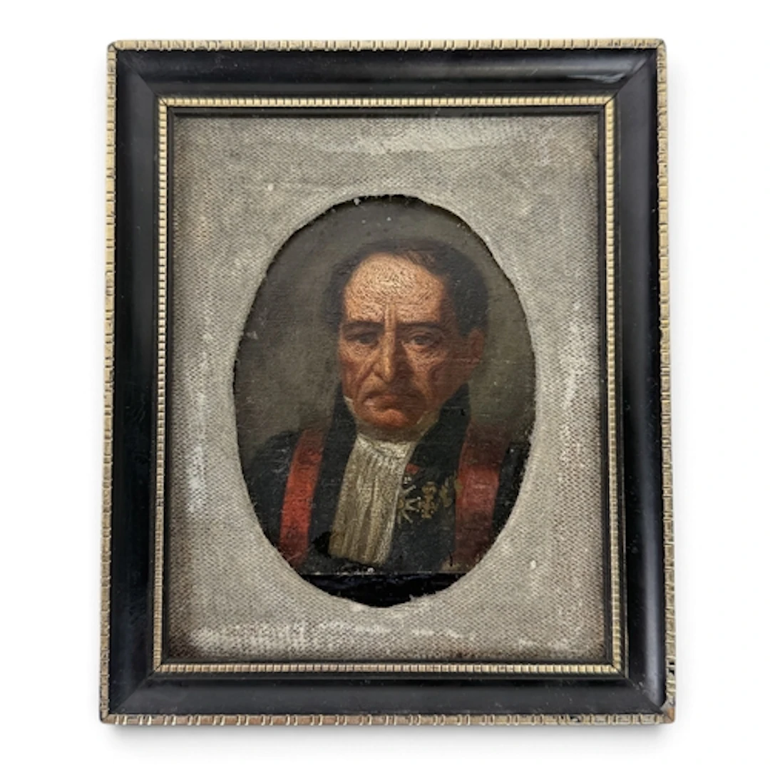 EARLY 19TH CENTURY FRENCH SCHOOL: A PORTRAIT MINIATURE OF A ...