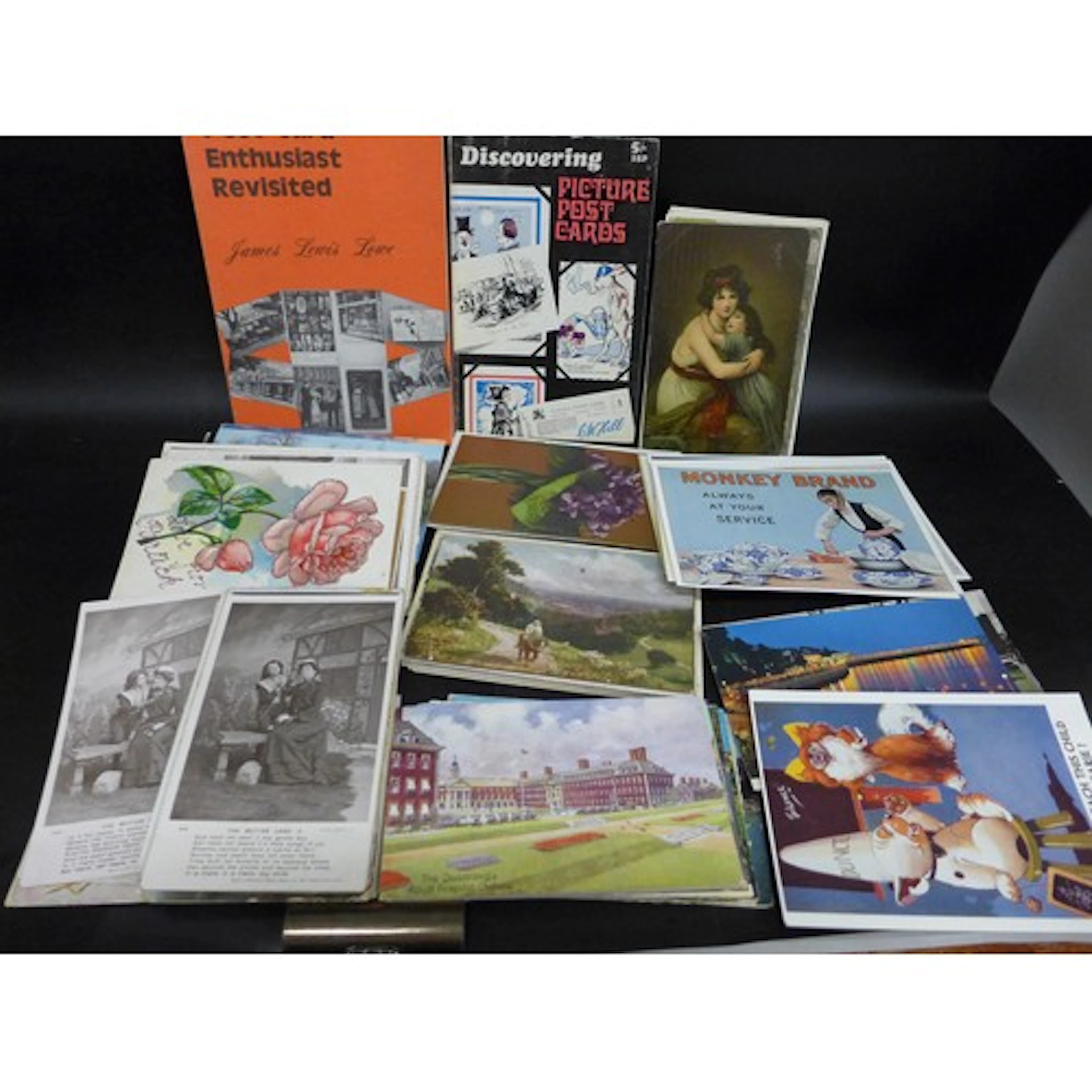 Postcards; a box of postcards, vintage to modern