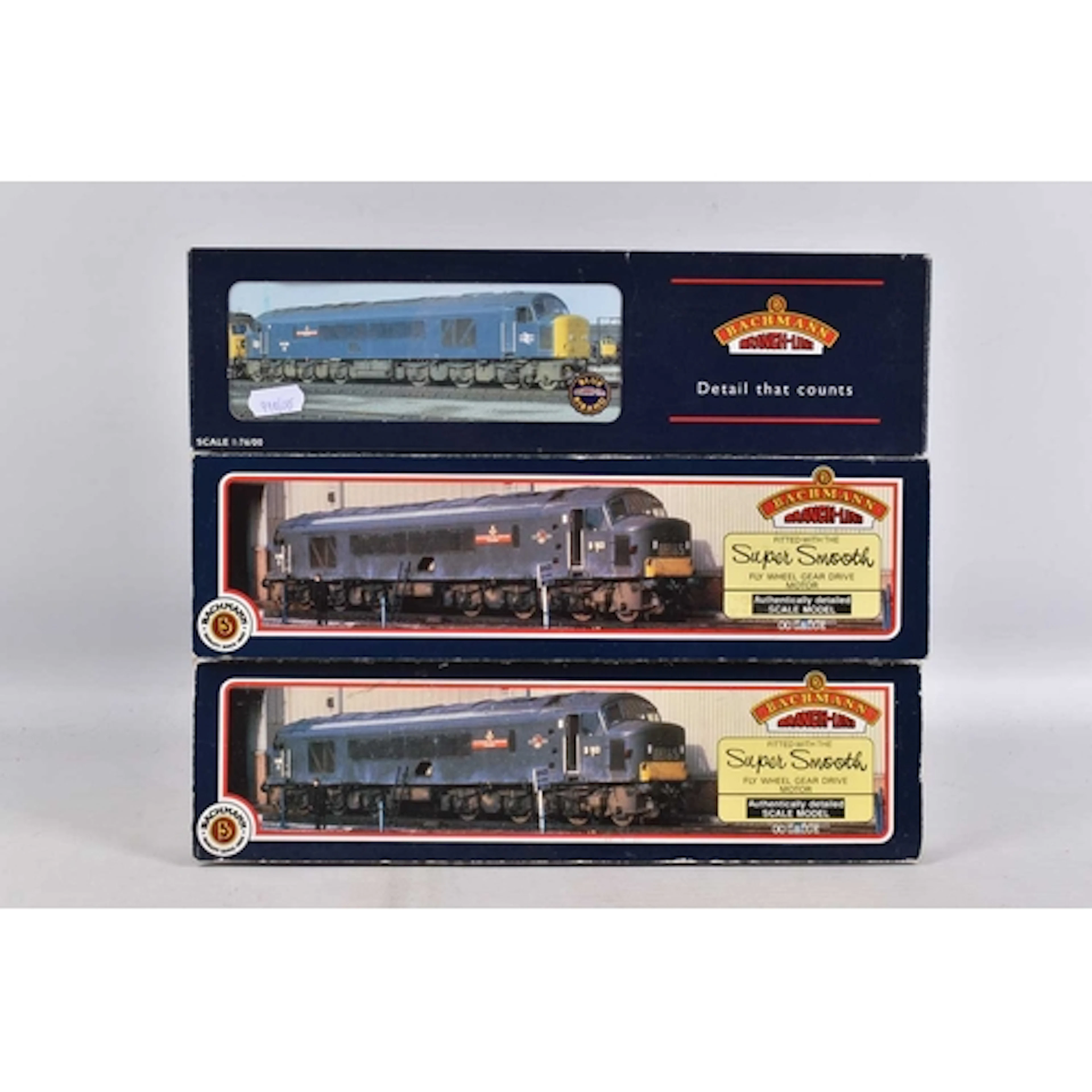 THREE BOXED BACHMANN OO GAUGE CLASS 46 'PEAK' LOCOMOTIVES, '...
