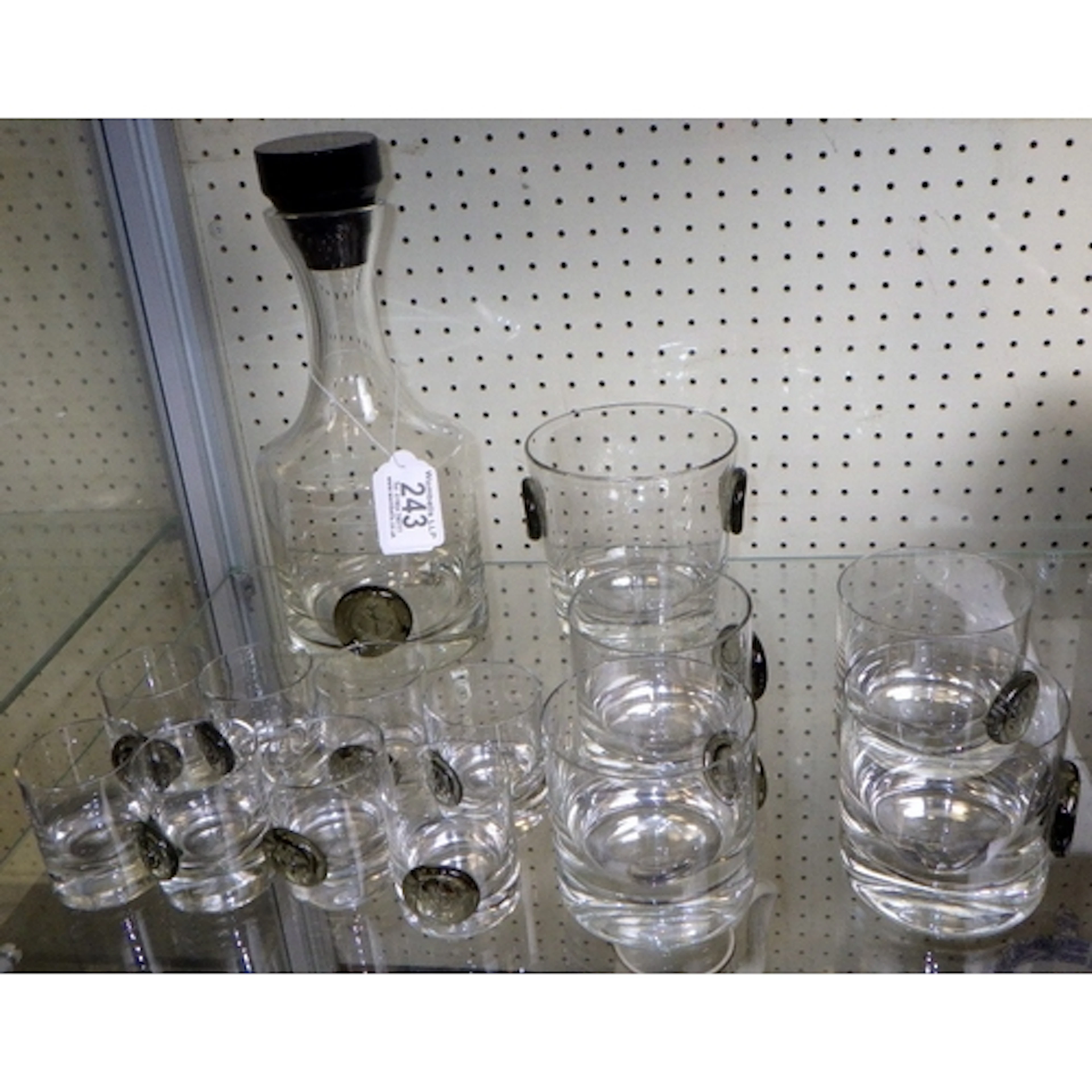 A group of Rosenthal Winblad decanter, shot and tumbler glas...
